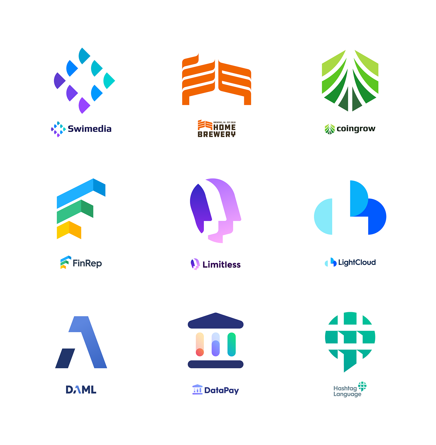 一组标志设计欣赏logo字体设计