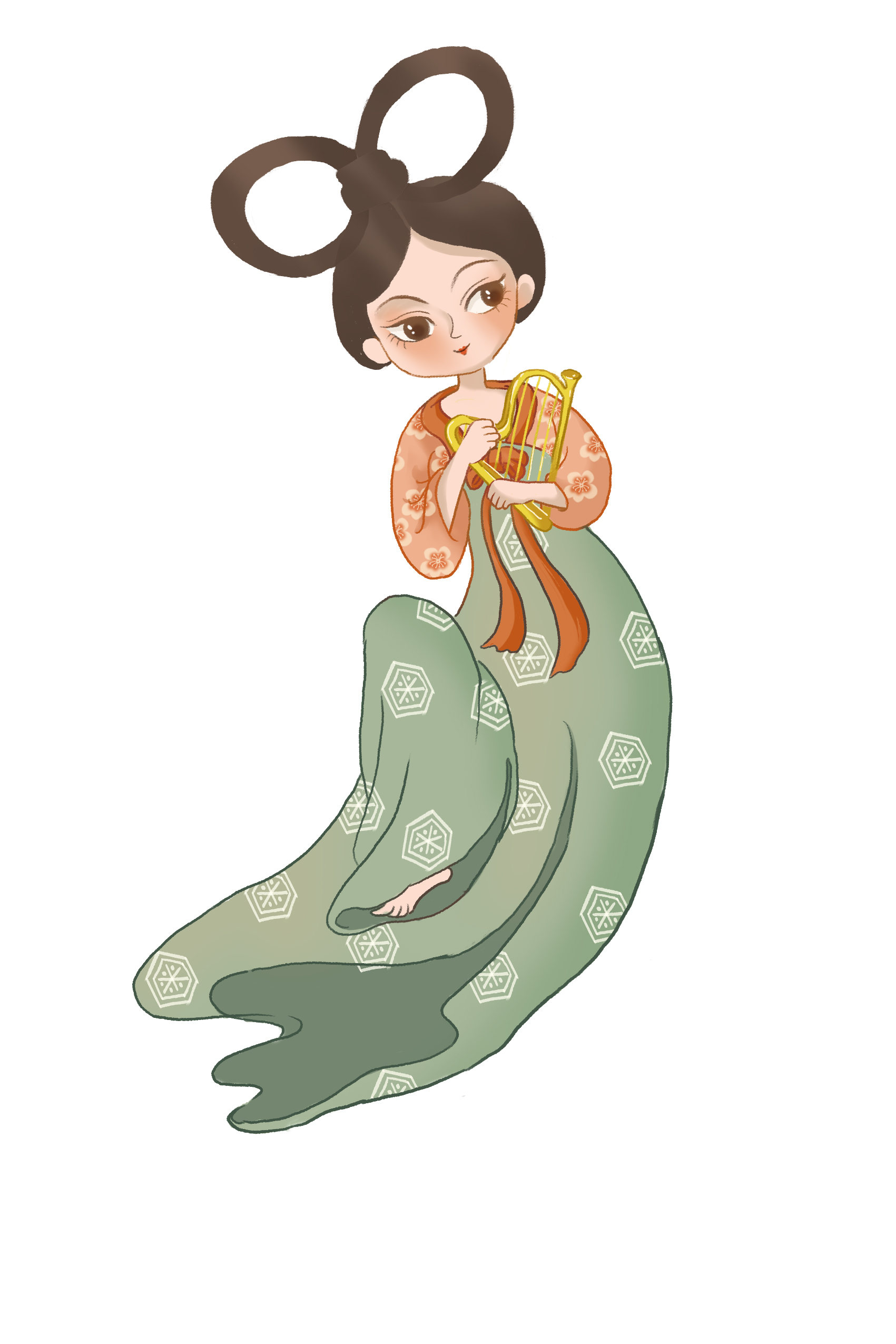 古风插画 敦煌飞天