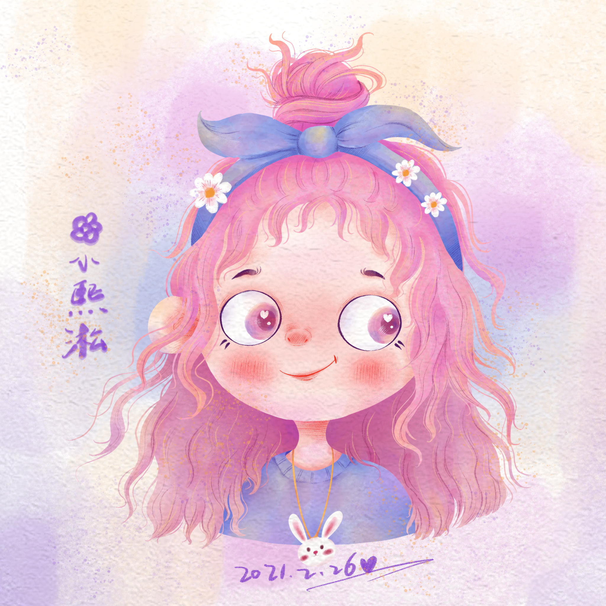 儿童插画水彩可爱男孩女孩头像