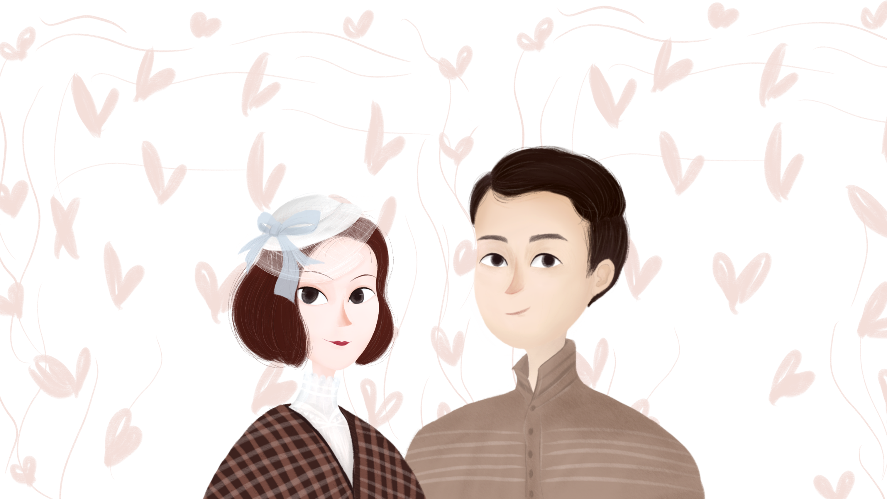 眼中的父母【插画|人物插画】