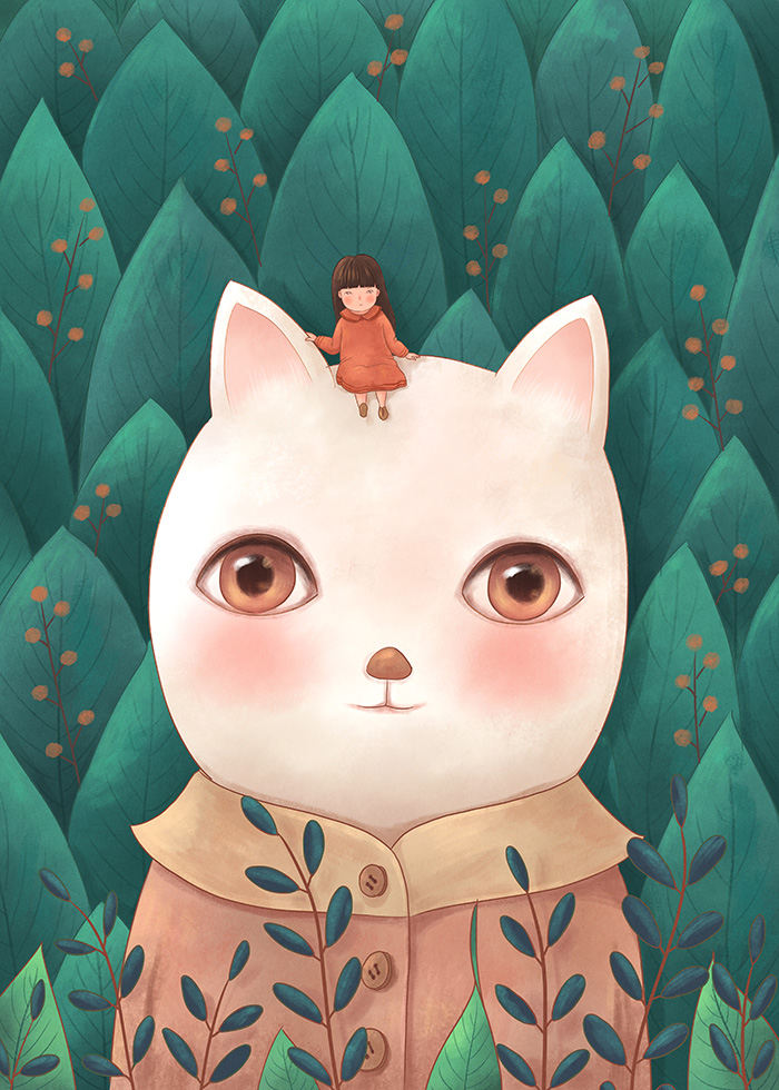 猫咪女孩 - 李那那 - 原创作品 - 视觉中国(shijueme)