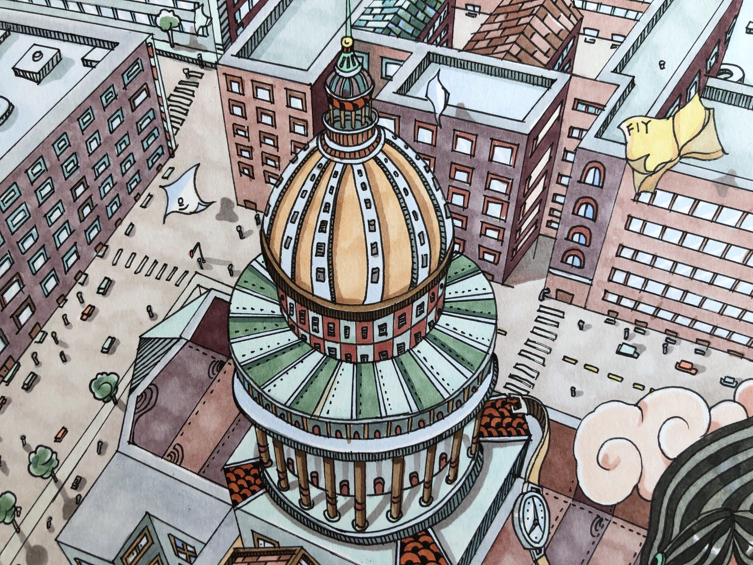 大透视装饰插画创作系列1