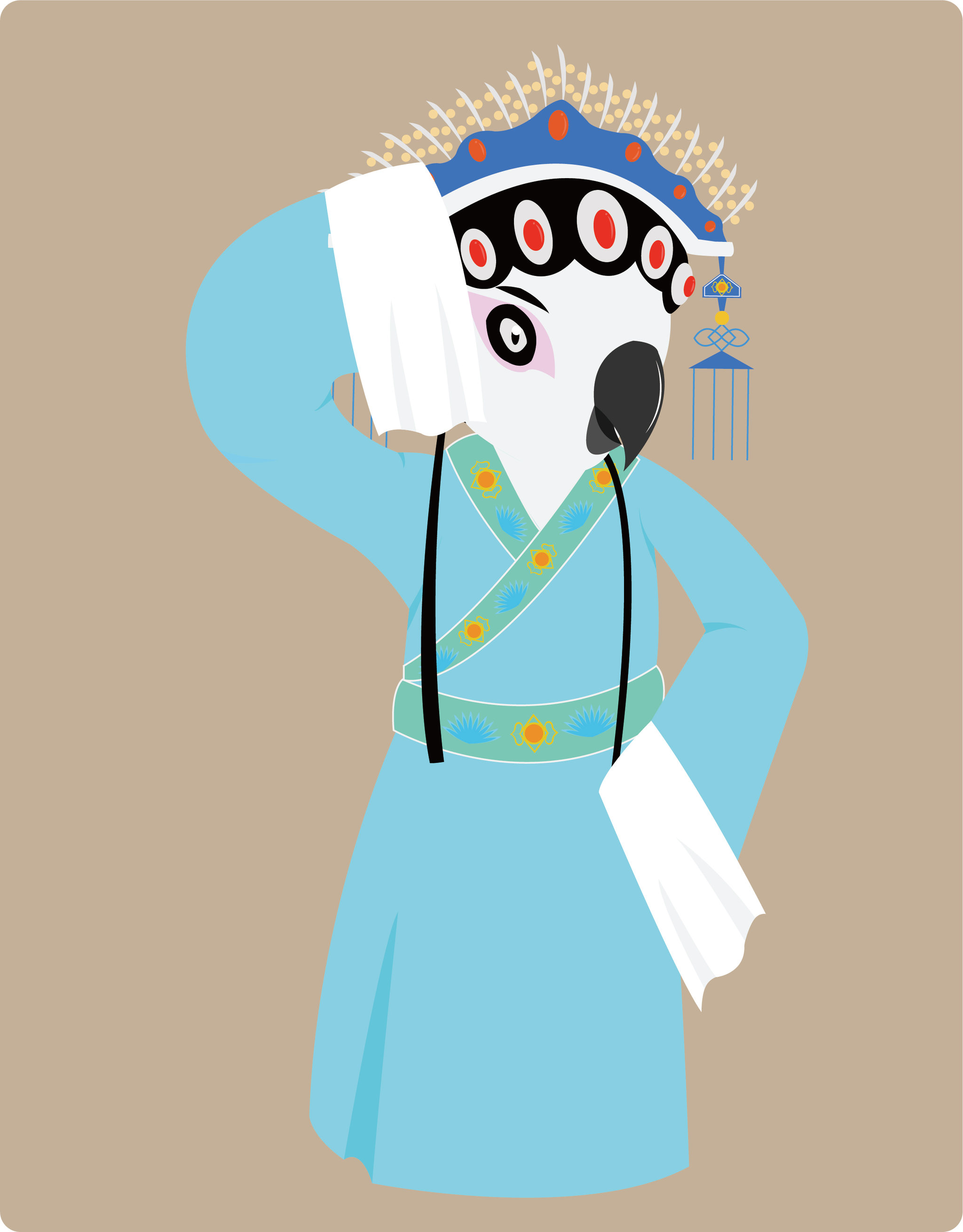 鹦鹉——青衣 - yfq - 原创作品 - 视觉中国(爱视觉)