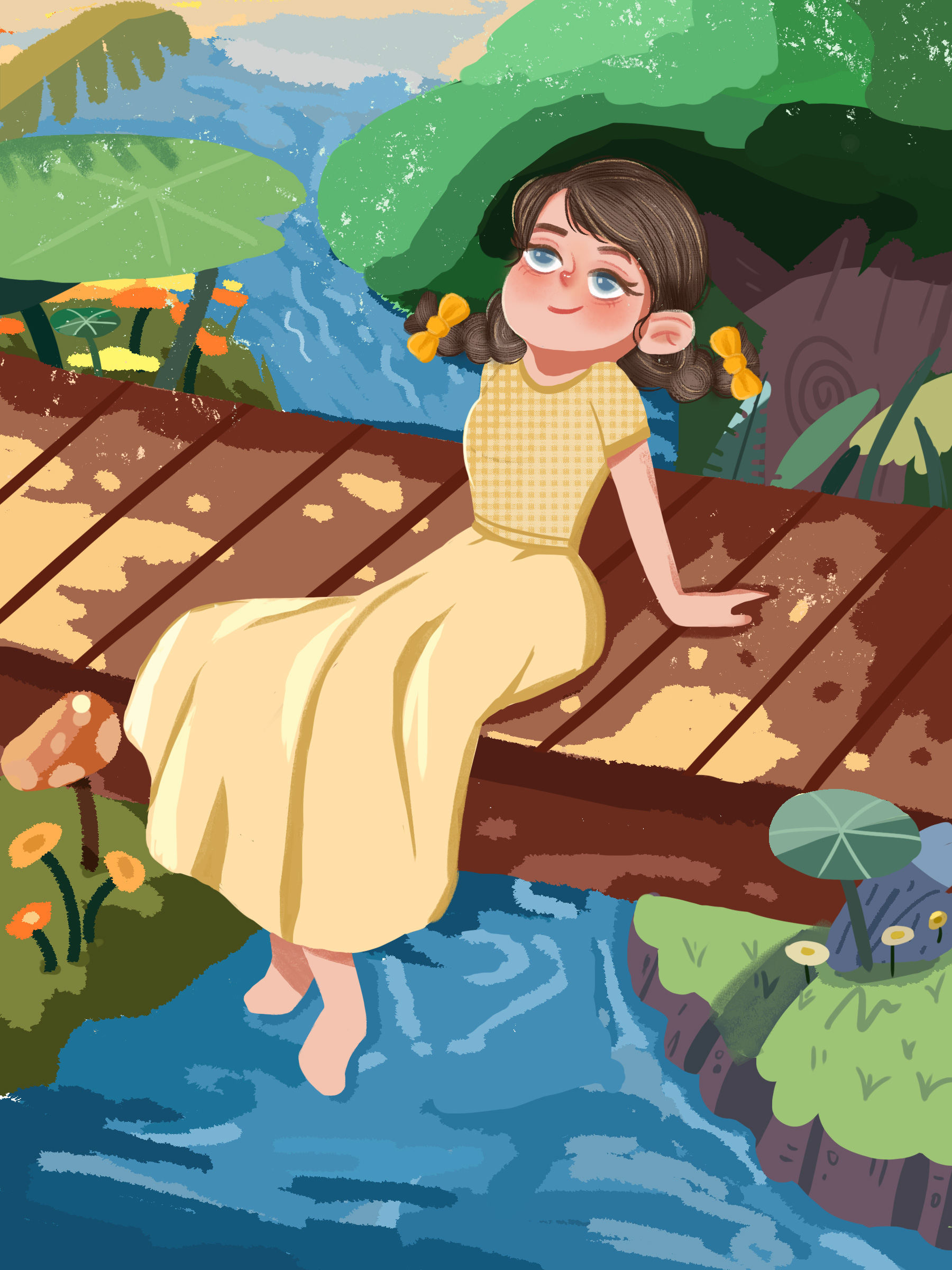 平淡生活的小美好,每天坚持画画,小女孩的日常