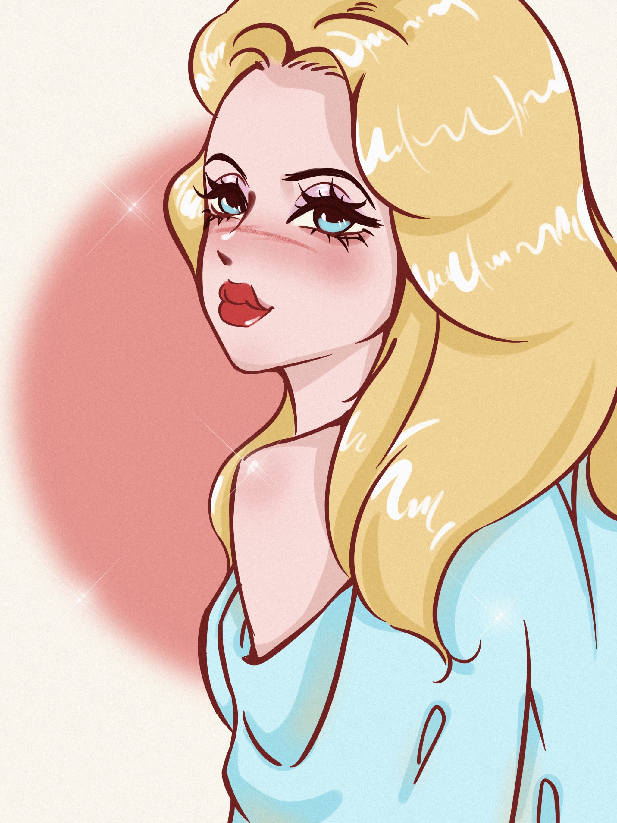 【漫画】欧美复古 杂志金发女