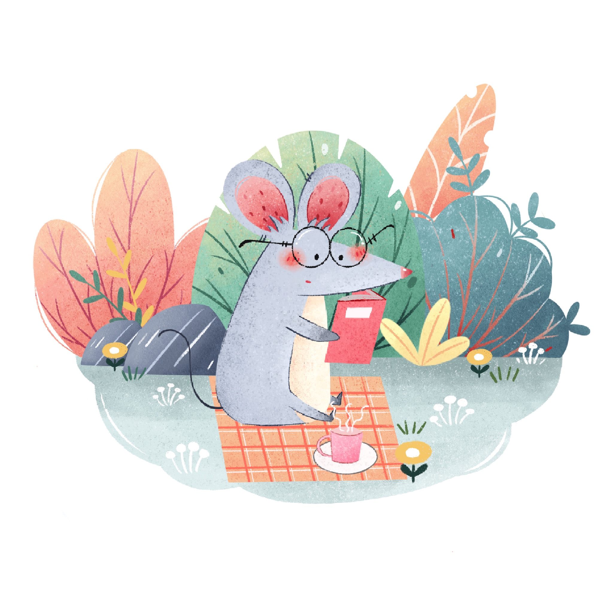 小动物森林场景