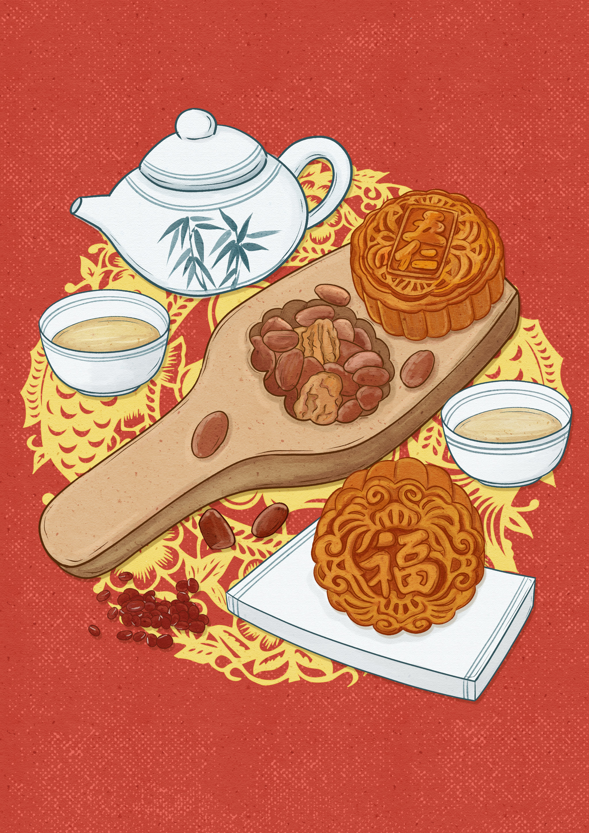 中秋节 - 简爱手绘 - 原创作品 - 视觉中国(shijueme)