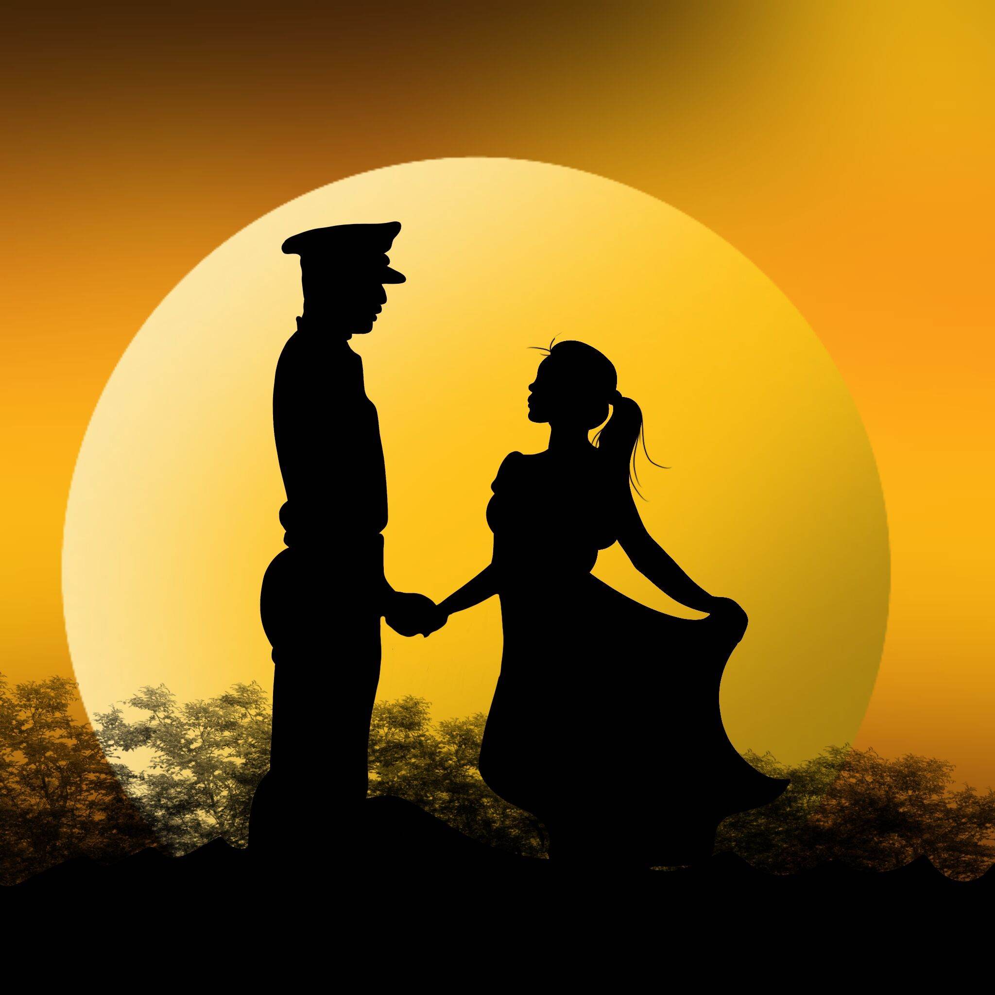 建军节军人插画系列九宫格