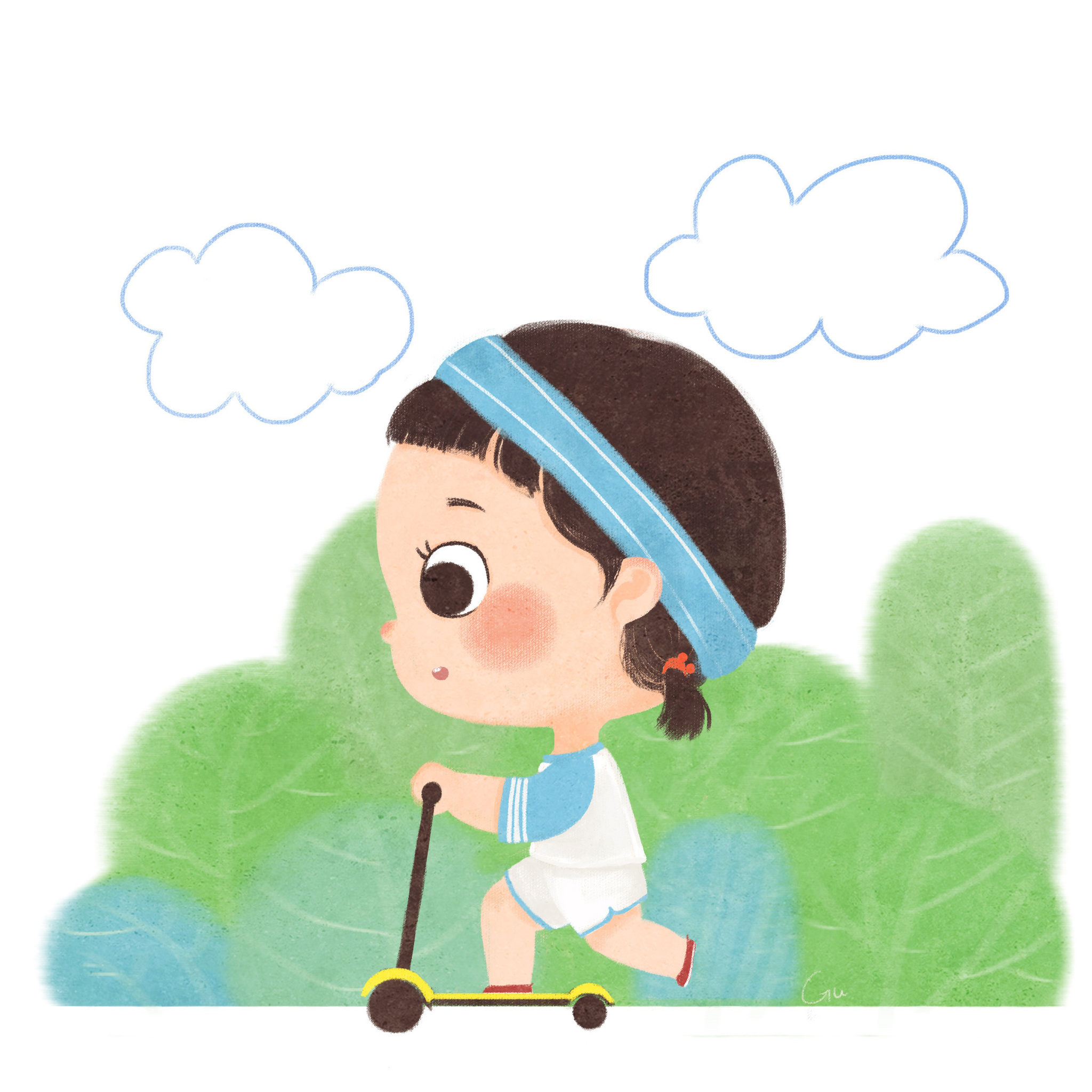 儿童插画 小宝宝 日常