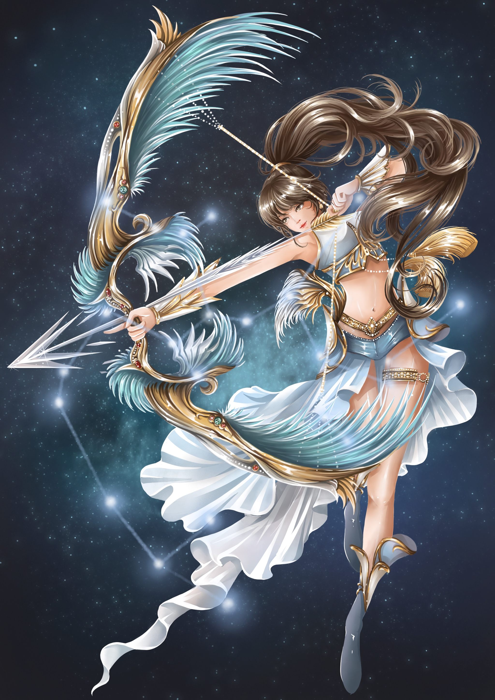 十二星座唯美插画