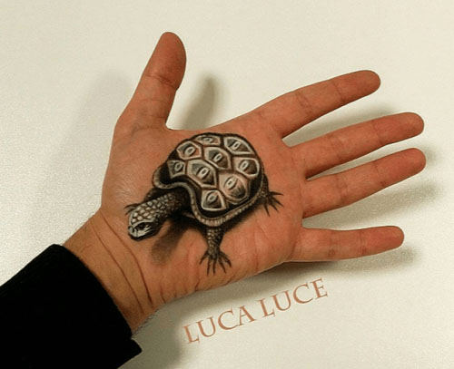 逼真手掌3d彩绘