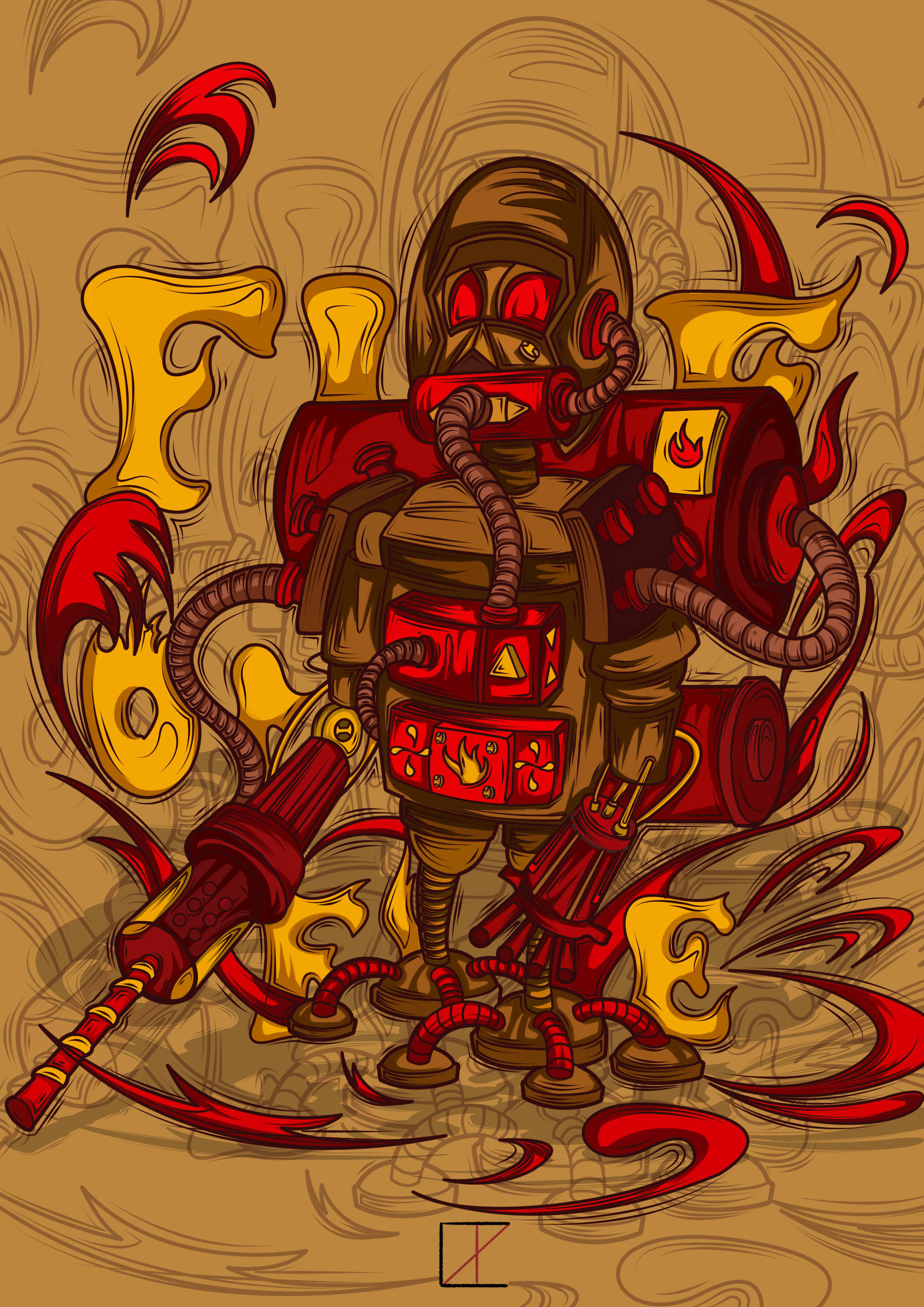 机器人 cg原创角色设计 插画