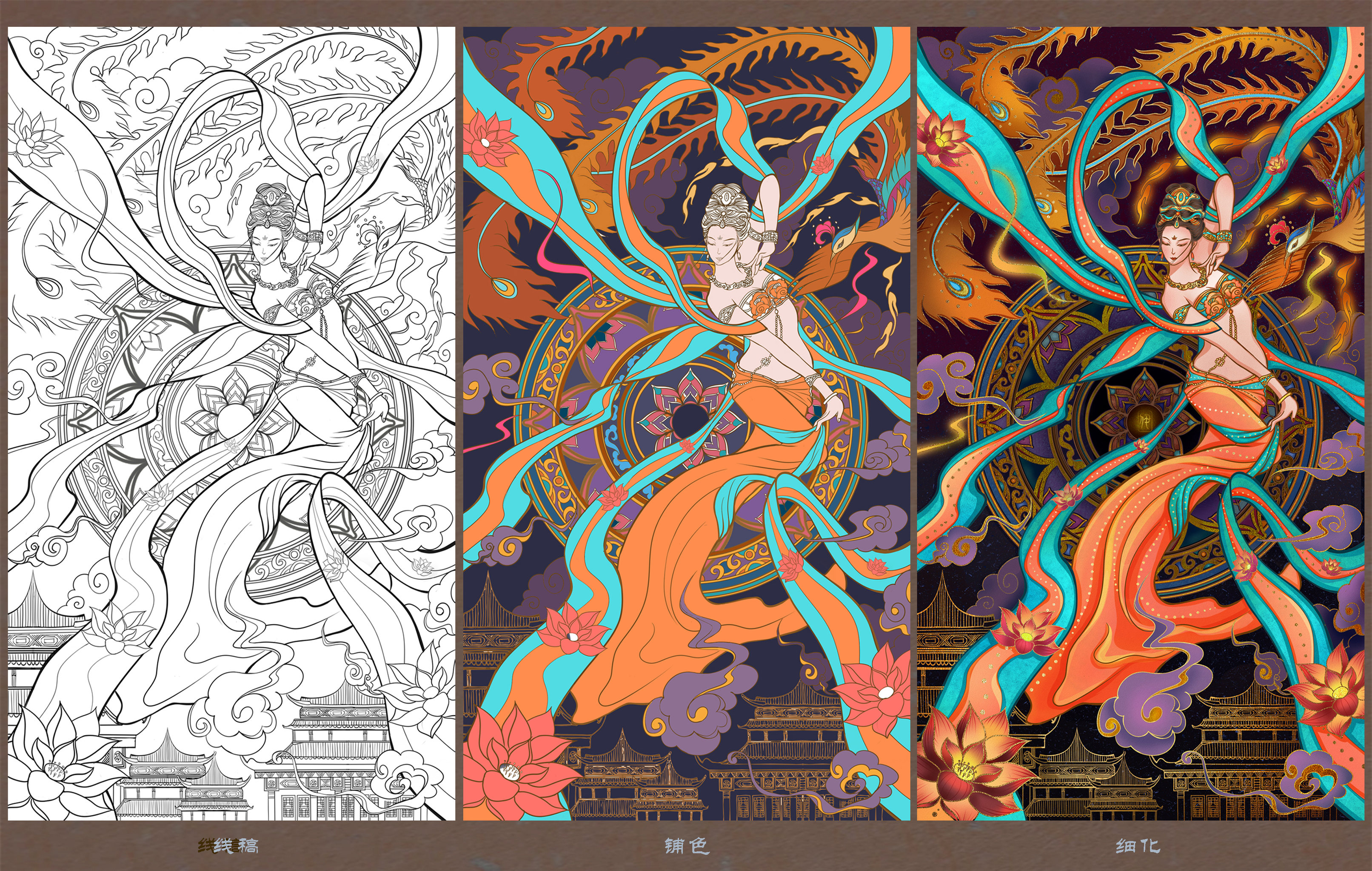 原创国风-敦煌飞天系列海报