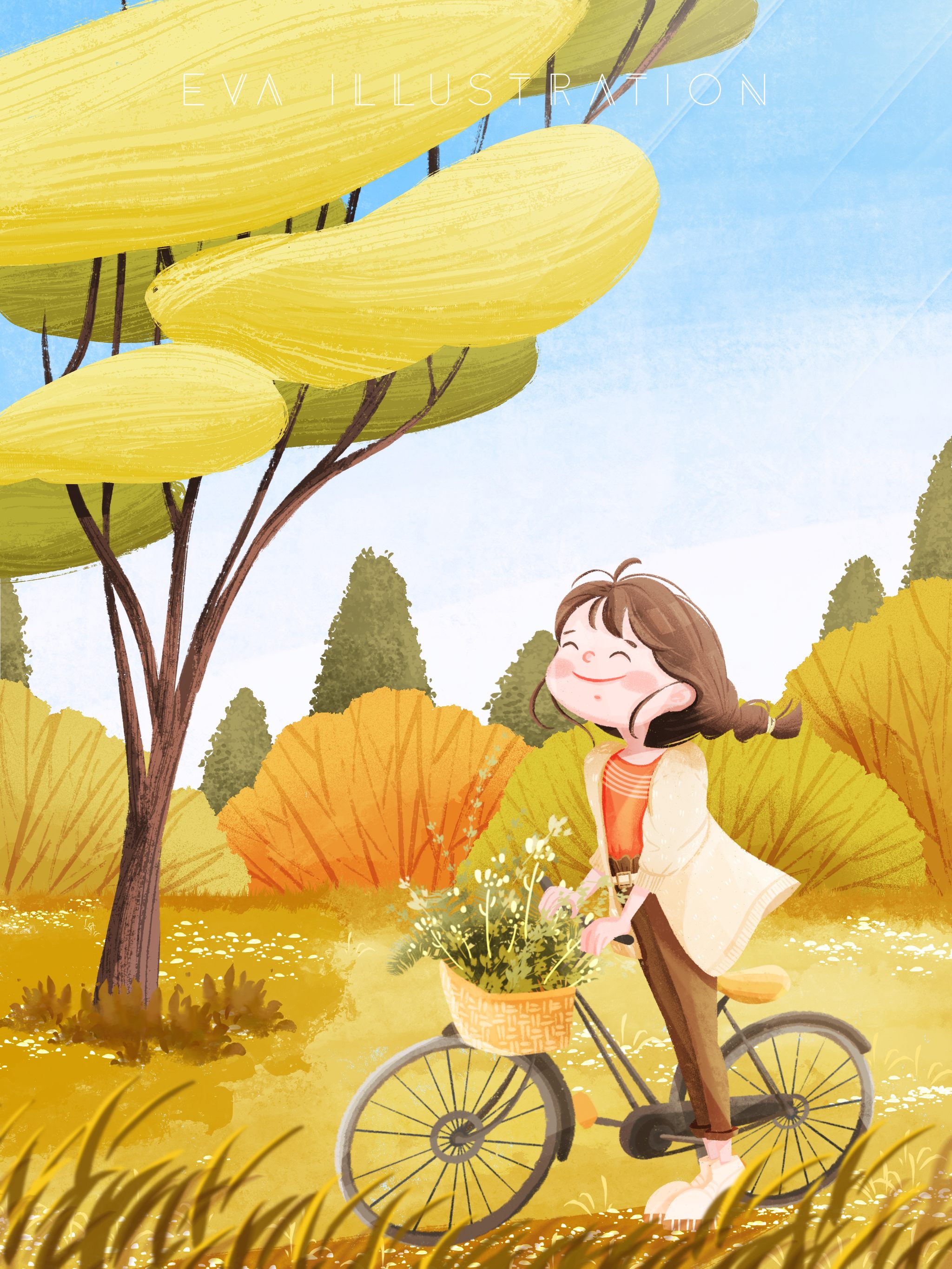 海贼娃娃eva 原创插画 | 秋天