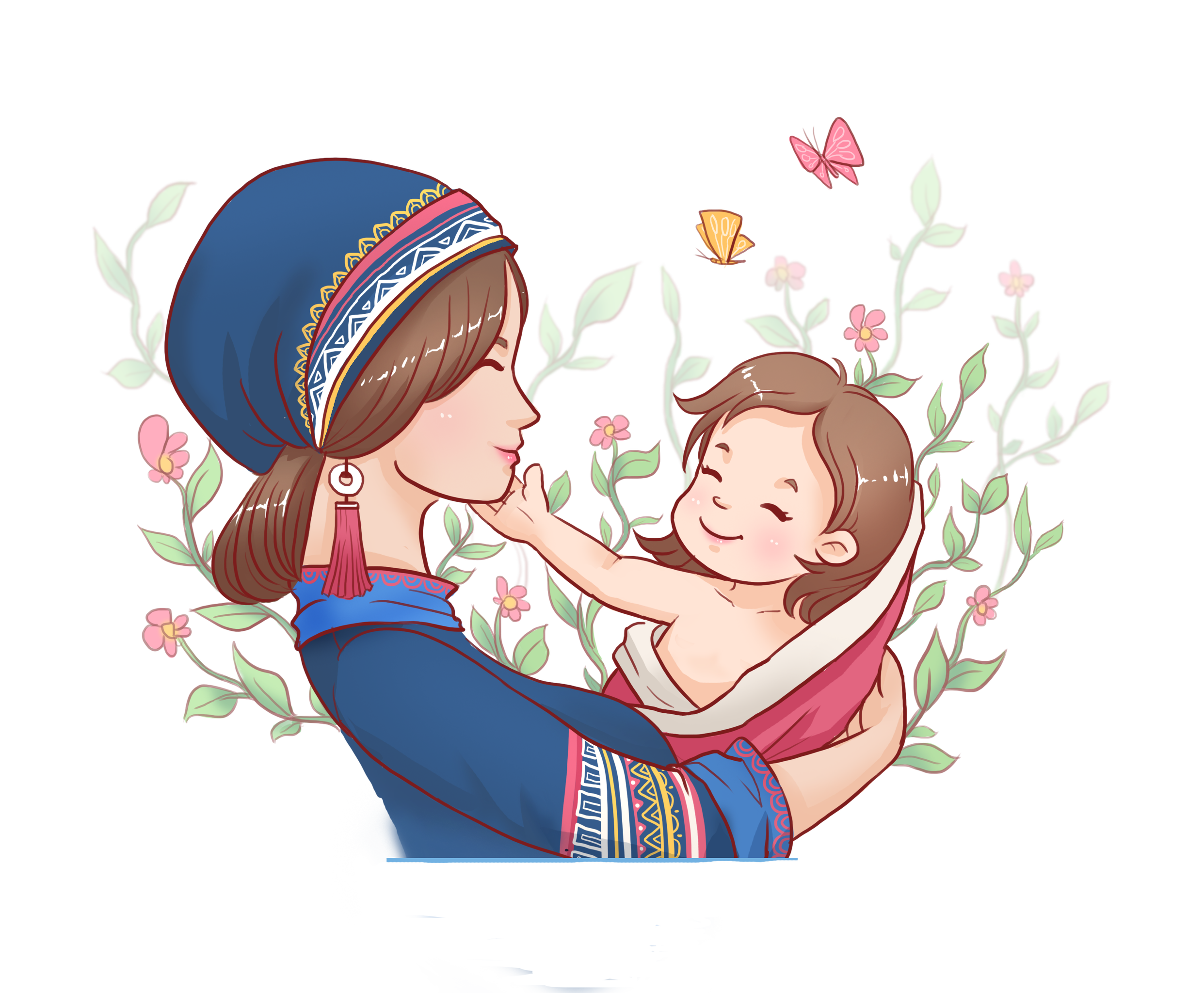 瑶族妈妈插画·瑶家七草