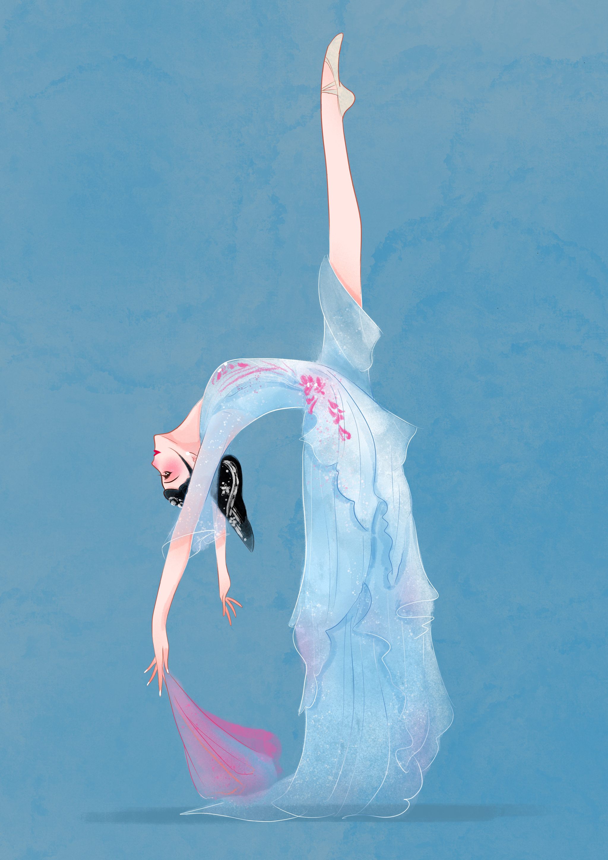 原创插画| 舞蹈姑娘 - apple丁 - 原创作品 - 视觉中国(爱视觉)