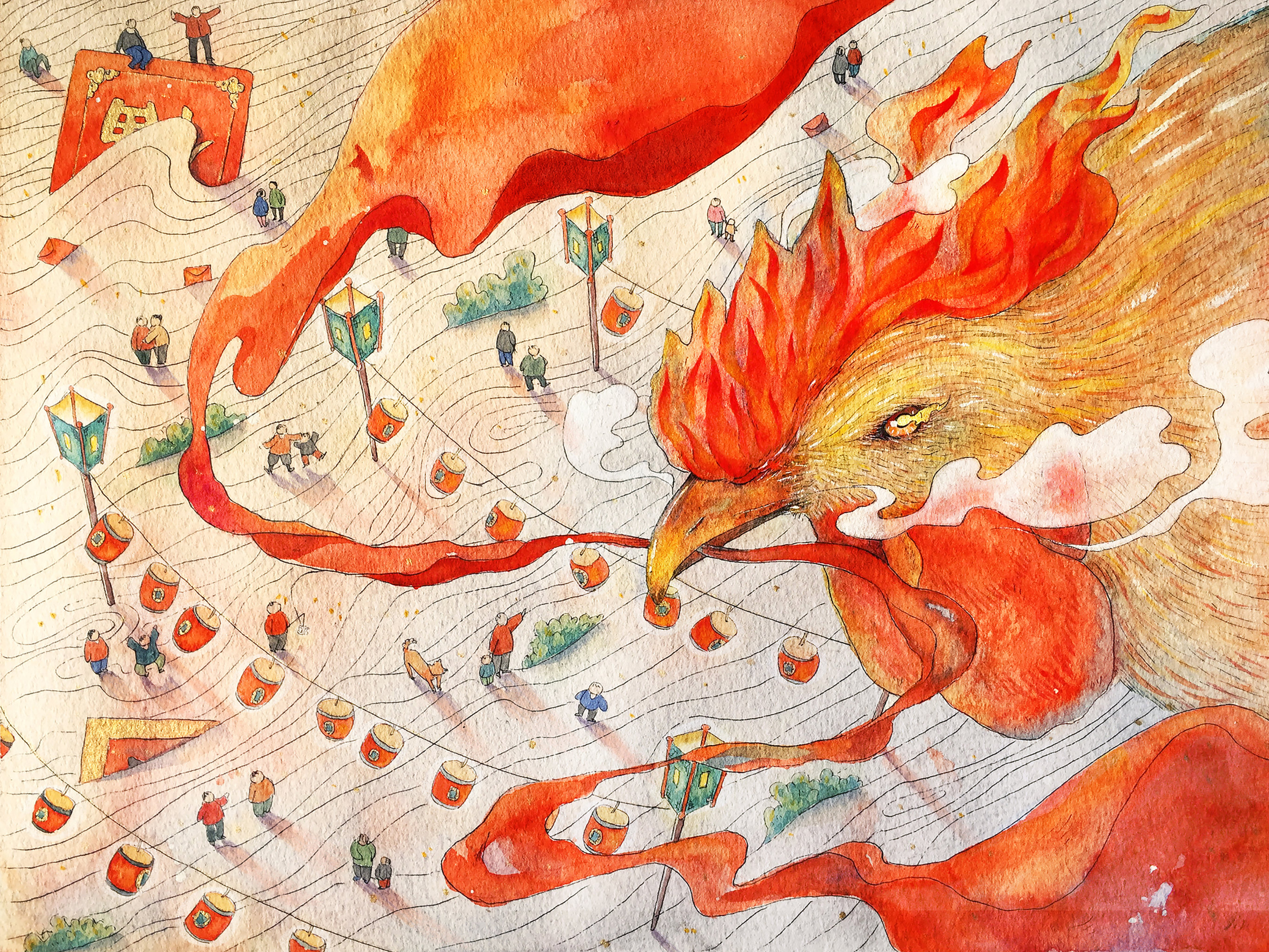 中国元素插画 - lingmuki - 原创作品 - 视觉中国(爱视觉)