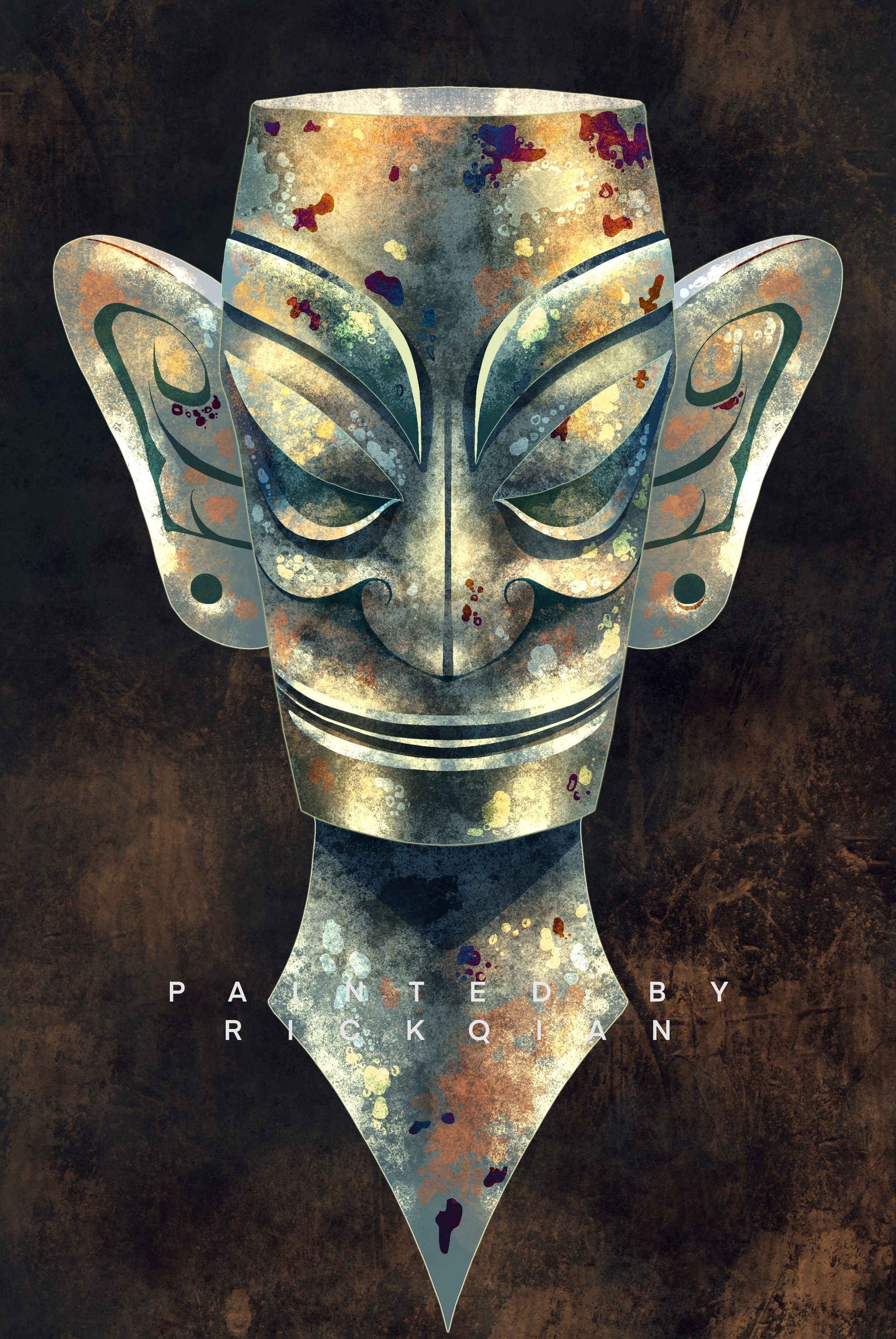 三星堆青铜人像