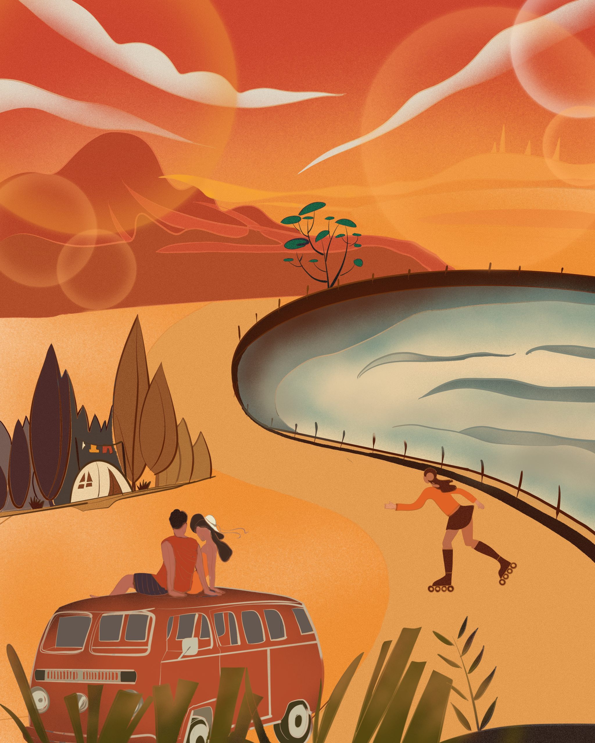 扁平风插画 - zhaozhao - 原创作品 - 视觉中国(shijueme)