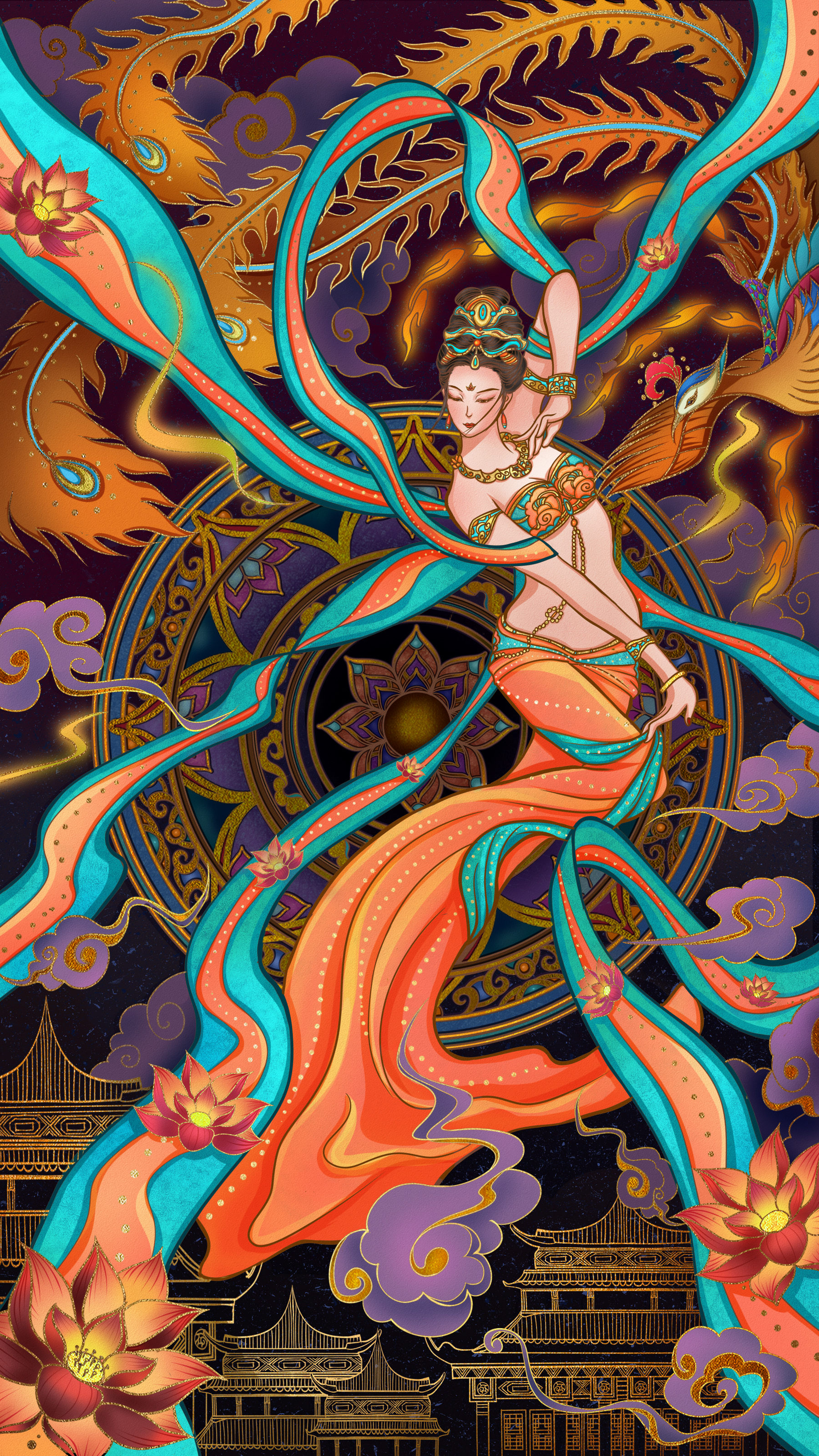 原创国风-敦煌飞天系列海报