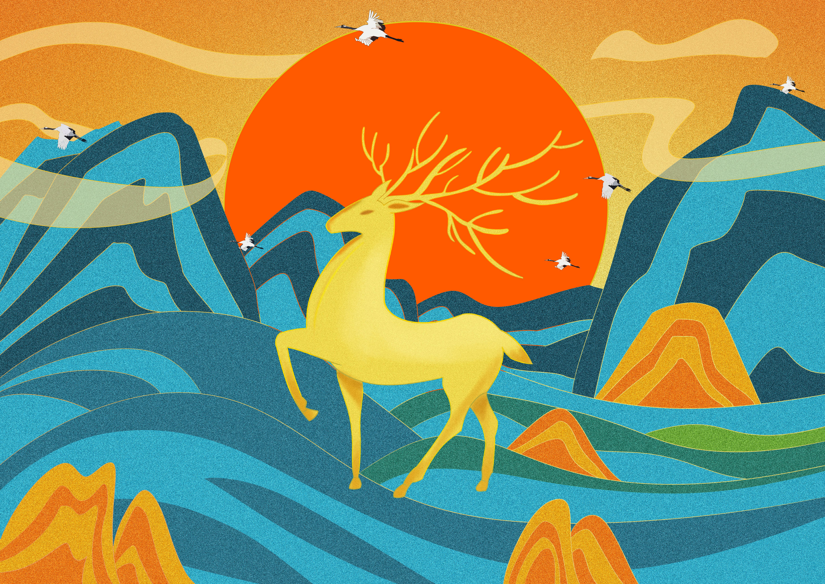 国潮鹿 - 小建 - 原创作品 - 视觉中国(爱视觉)