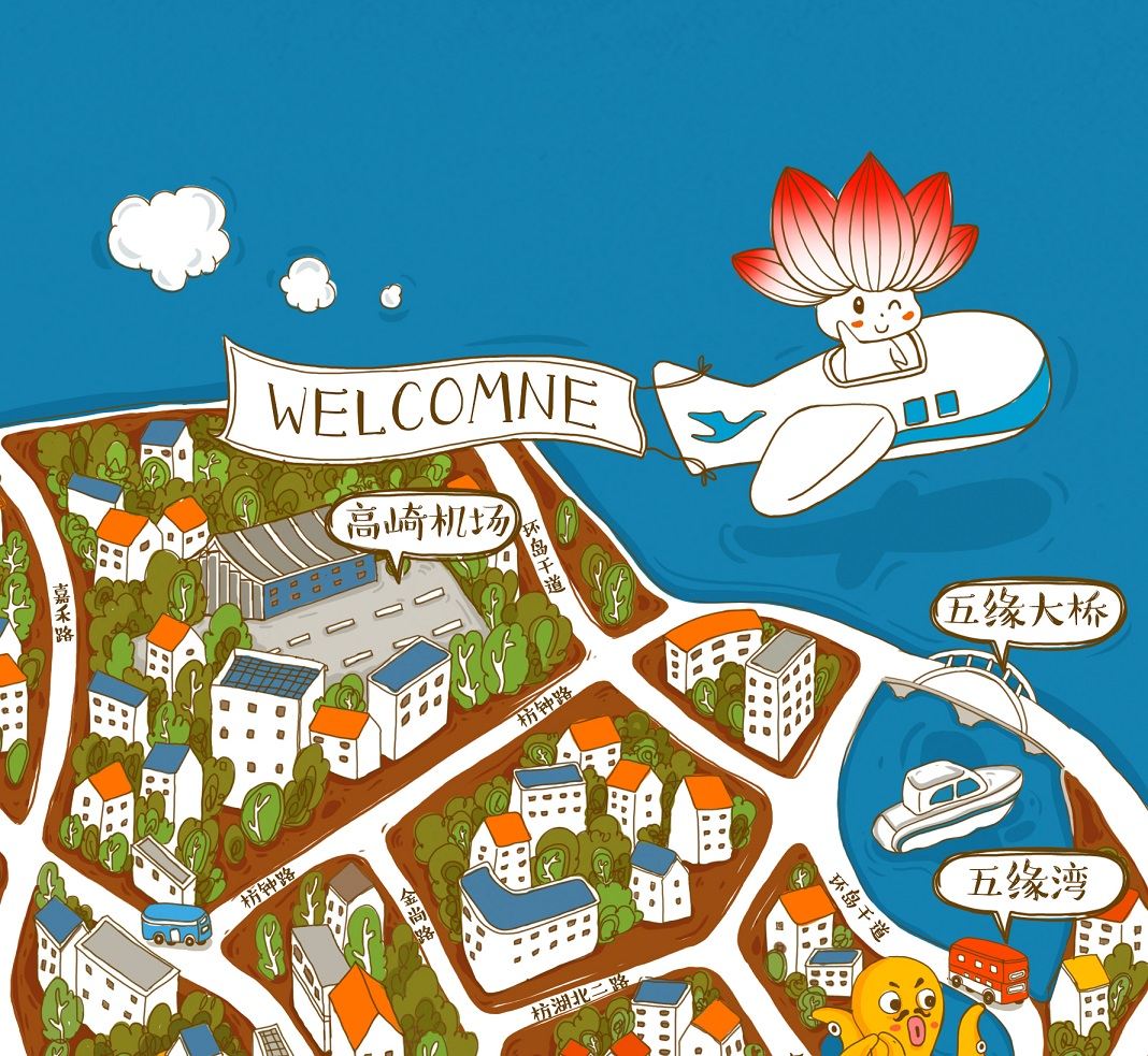 厦门手绘地图 - 插画师啊弟大人 - 原创作品 - 视觉中国(shijueme)