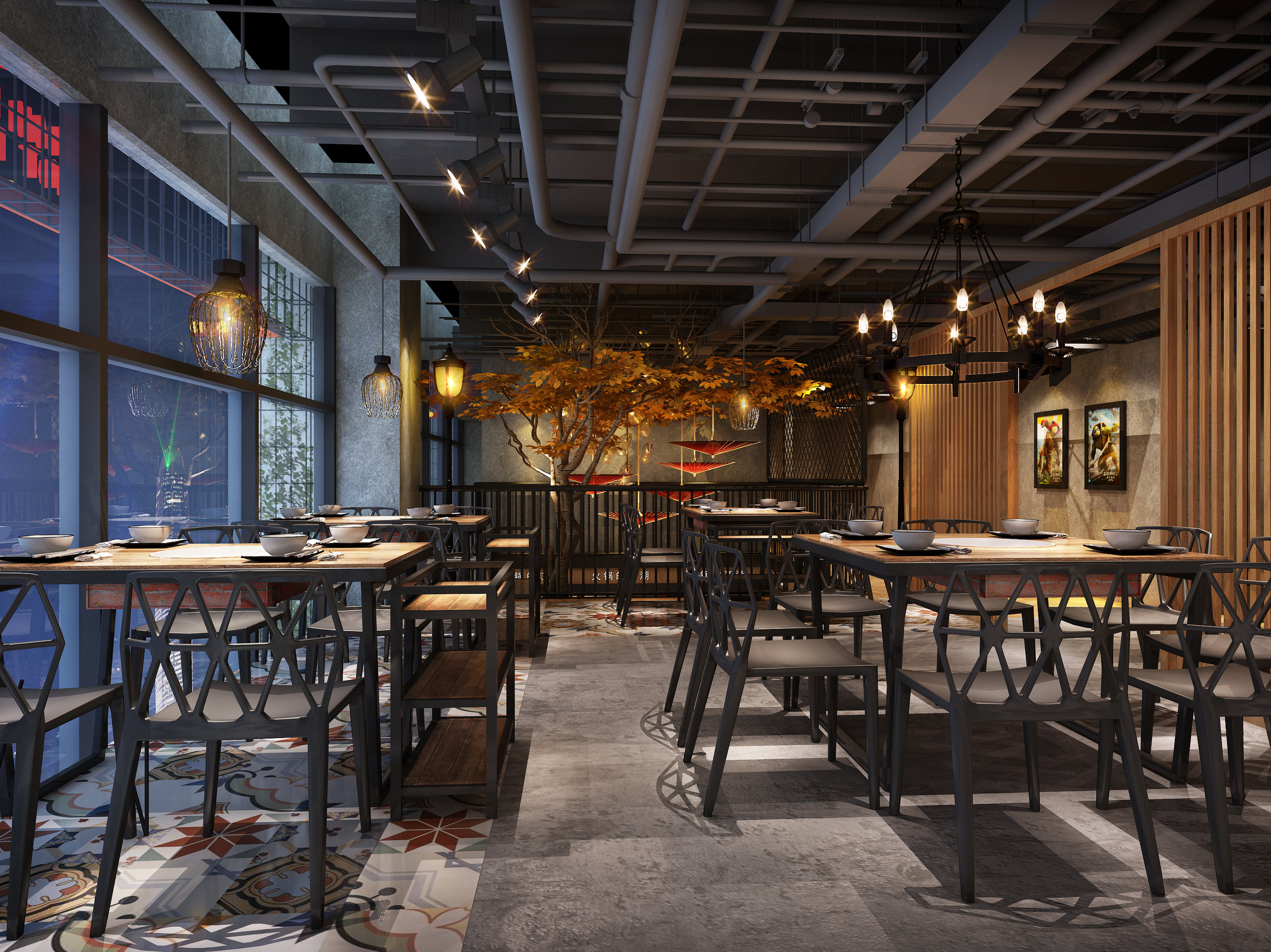 餐厅设计时要合理利用餐厅内空间的布局--古兰装饰