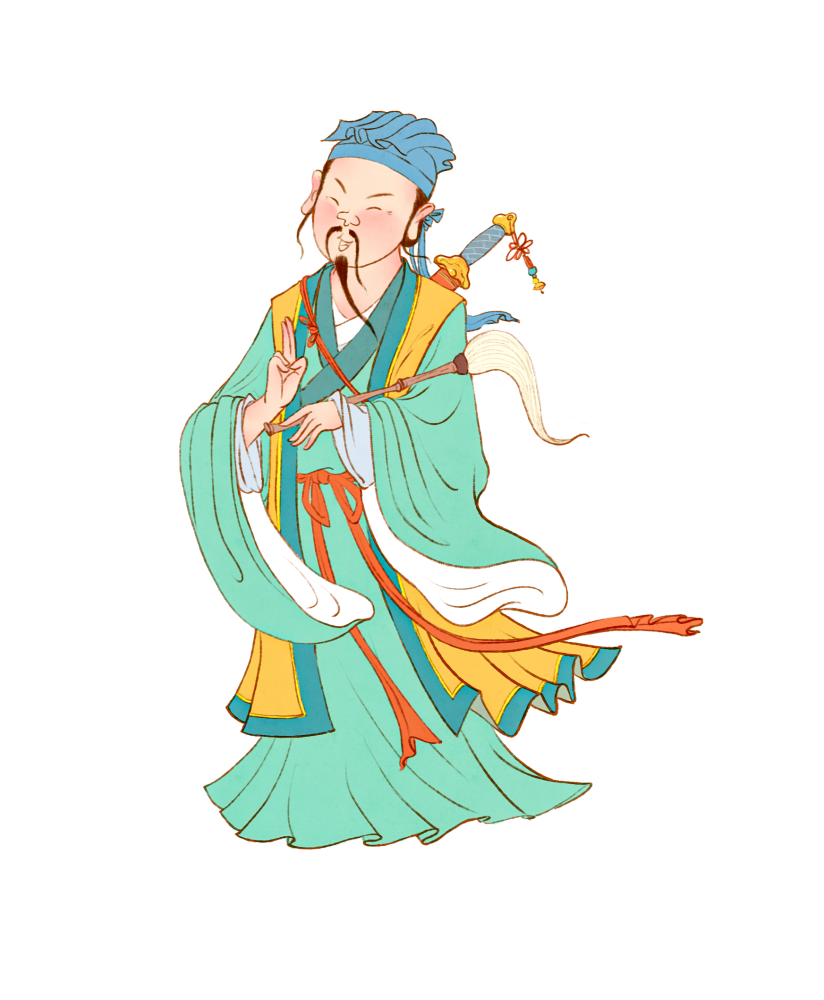 八仙过海神仙之一吕洞宾人物元素
