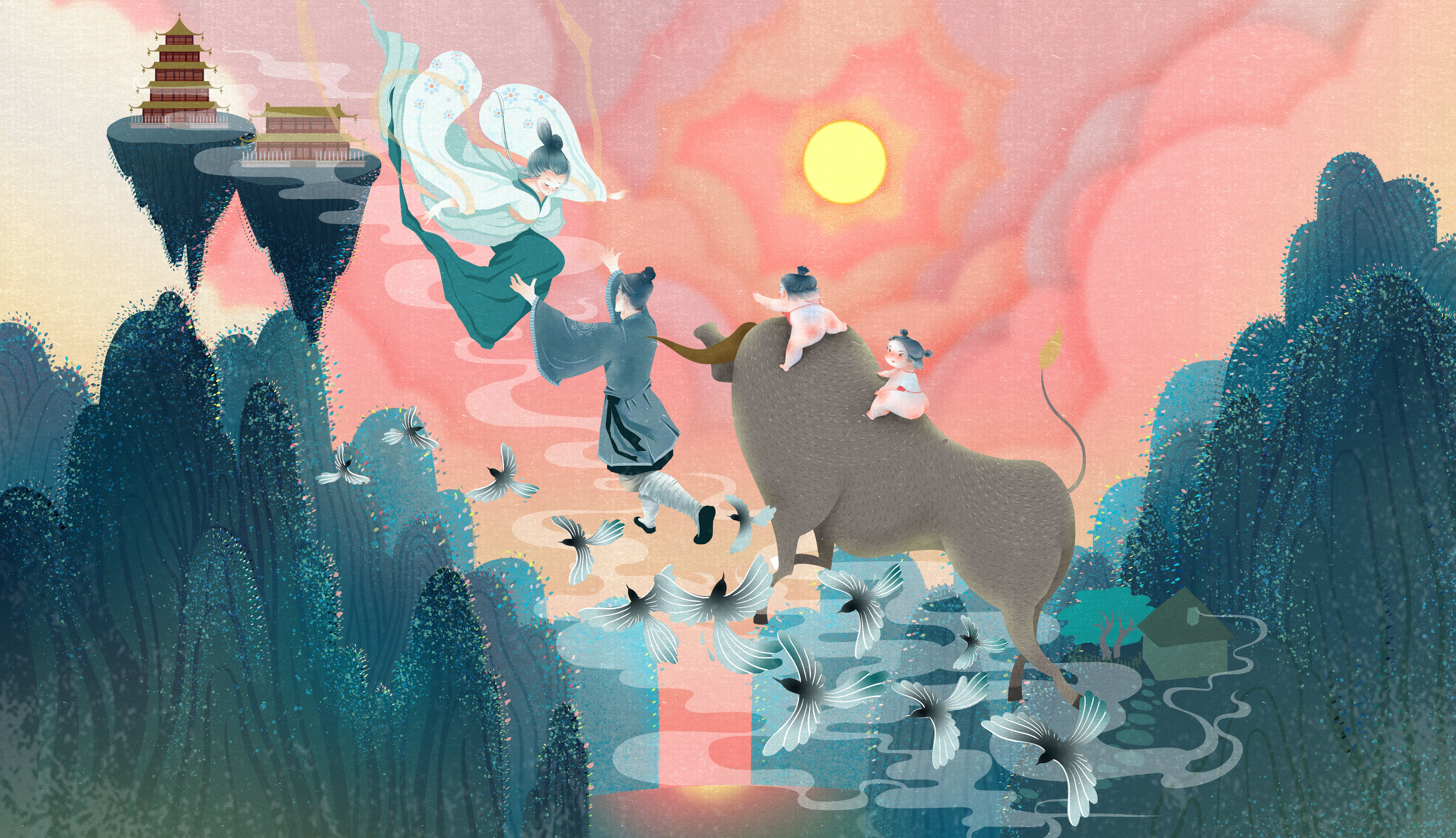 七夕鹊桥会 - 沐南烟 - 原创作品 - 视觉中国(shijueme)