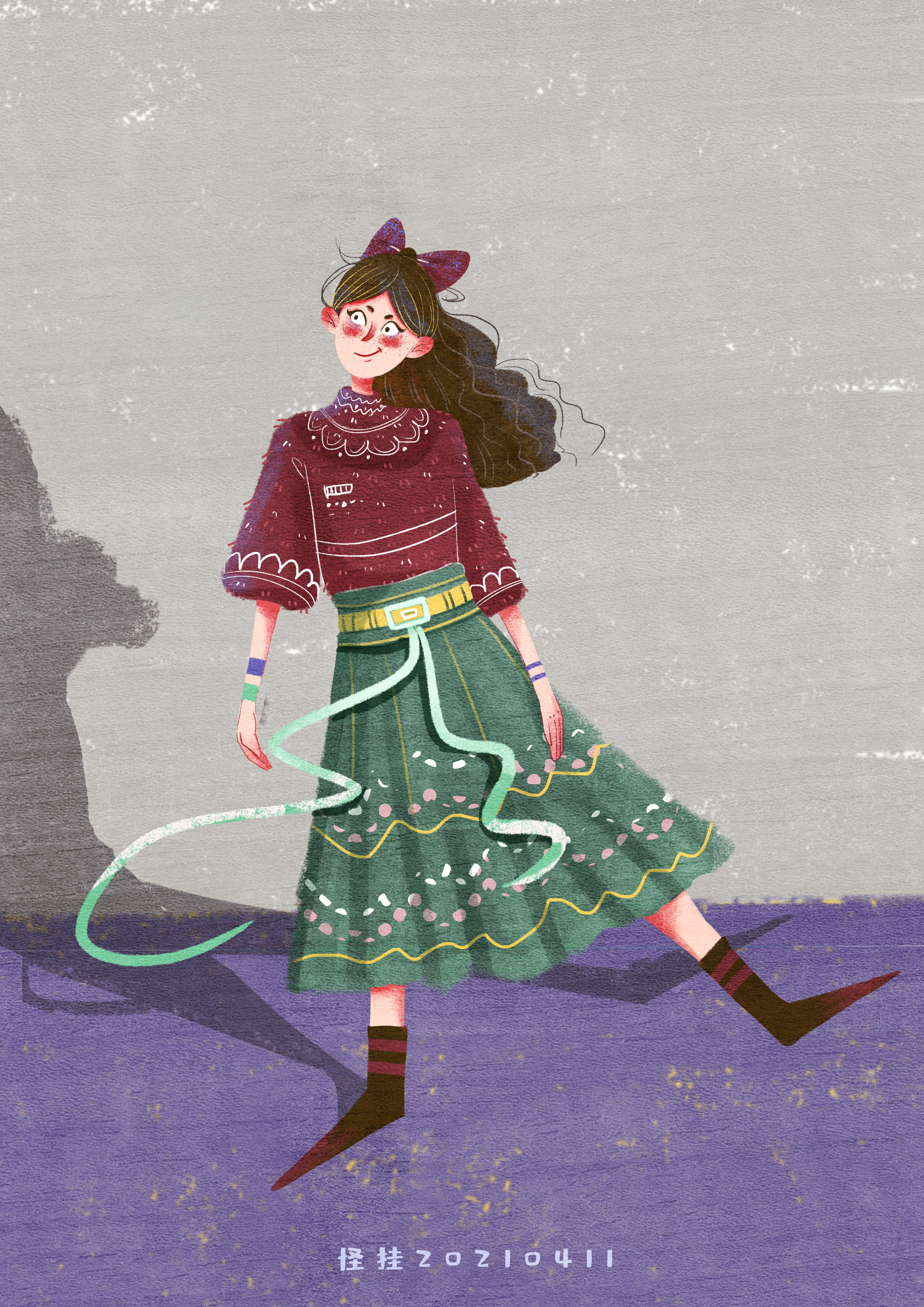 绘本人物扁平插画