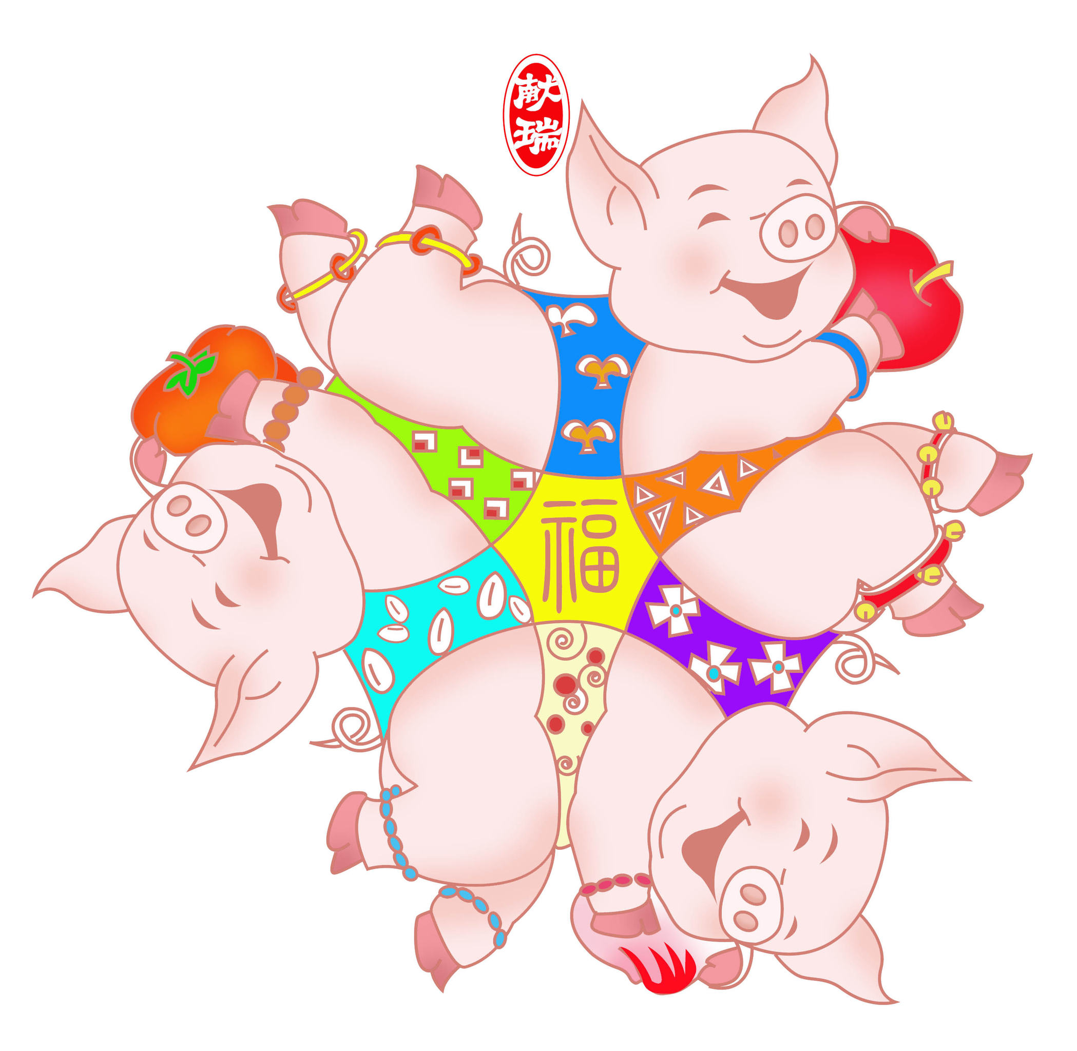 2018-10-30 16:05 设计说明:借鉴中国传统吉祥年画,巧妙地利用生肖 