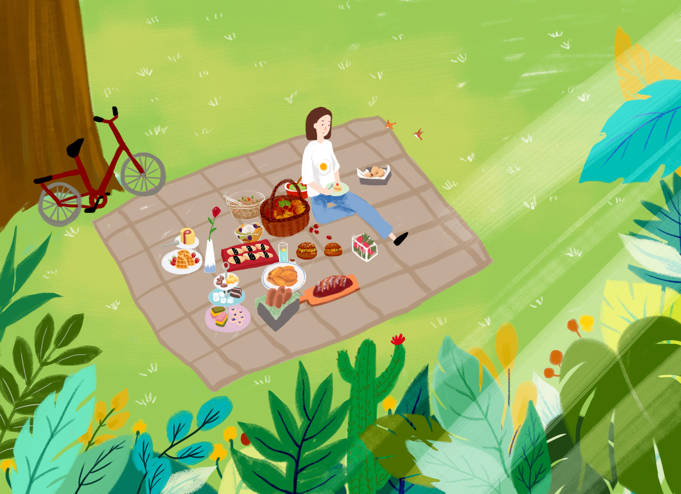 春天来了,去野餐吧