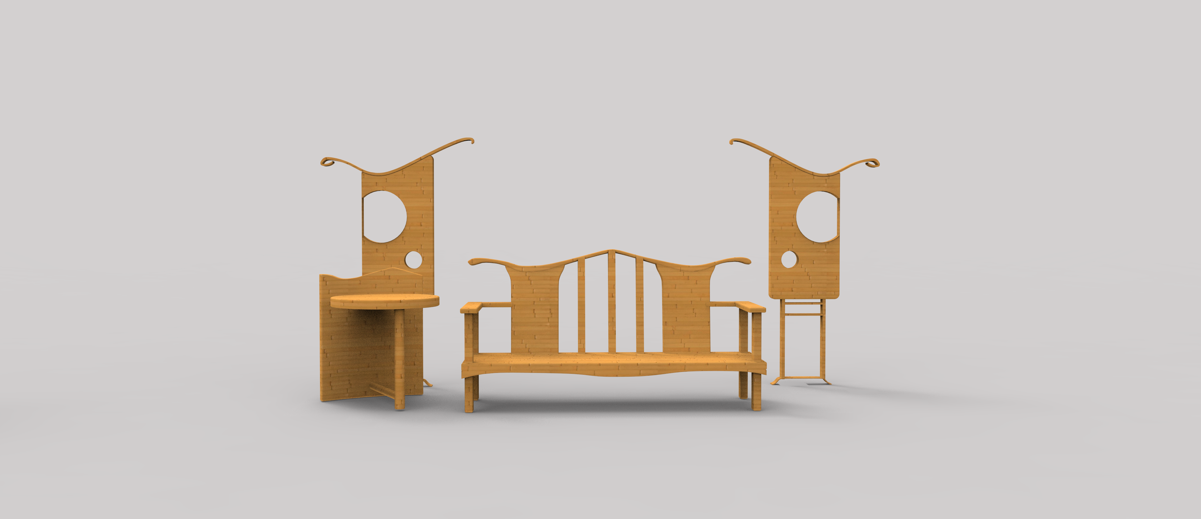 知竹禅居-系列竹家具设计