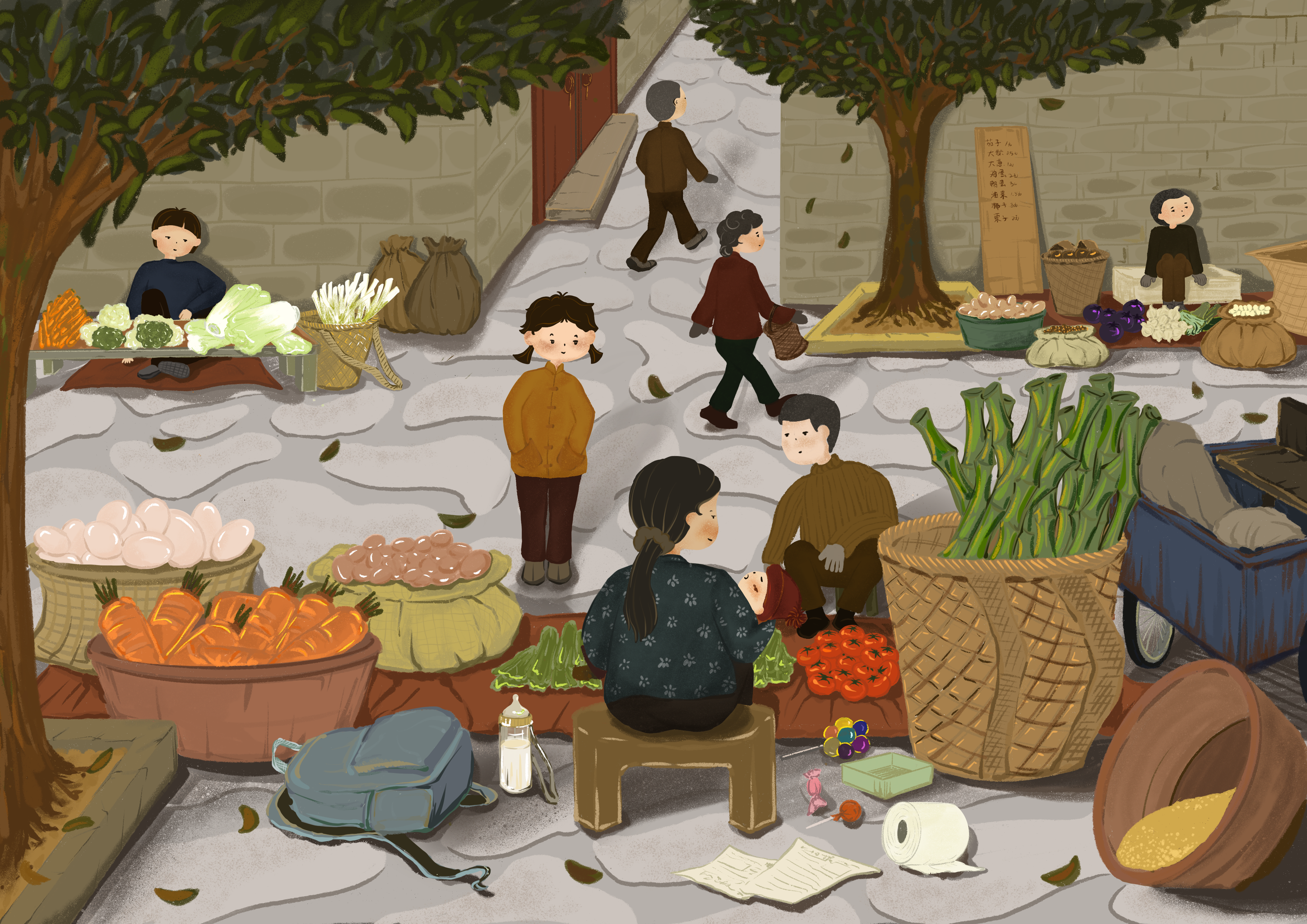 原创插画作品「市井人间」叁