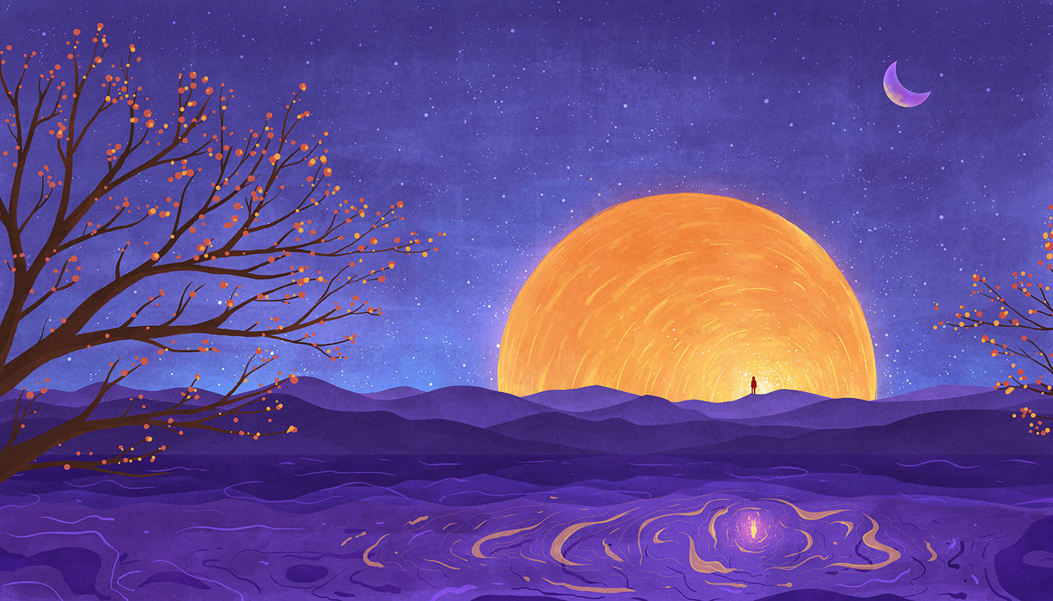 三月插画-月光系列