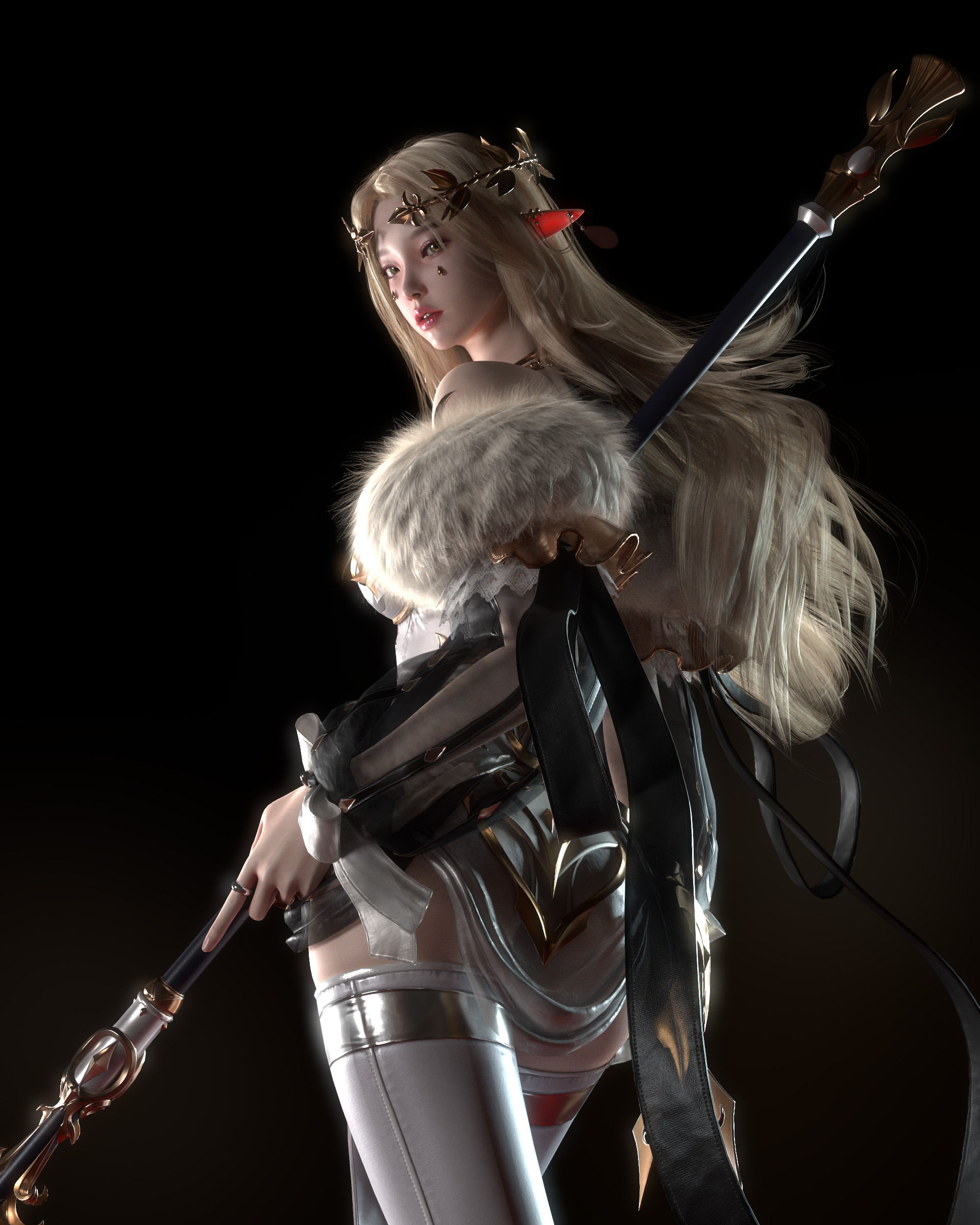 超写实cg魔术师女孩