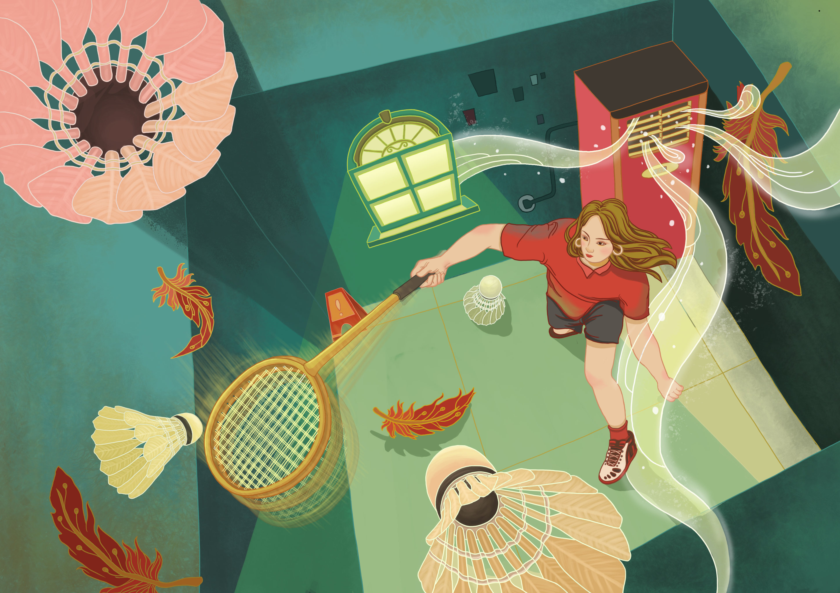 ◢羽毛球◣运动插画