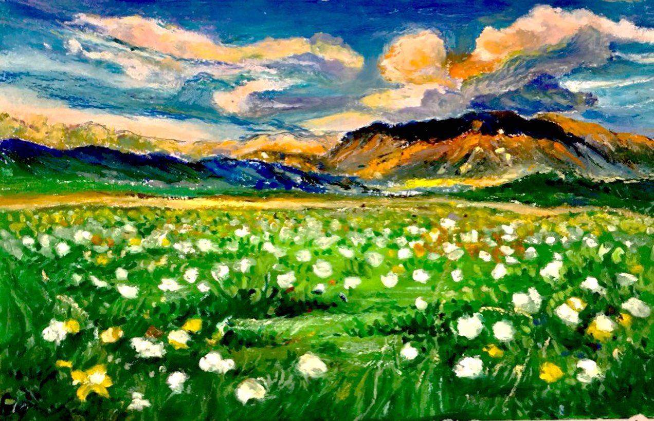 重彩油画自然景色图