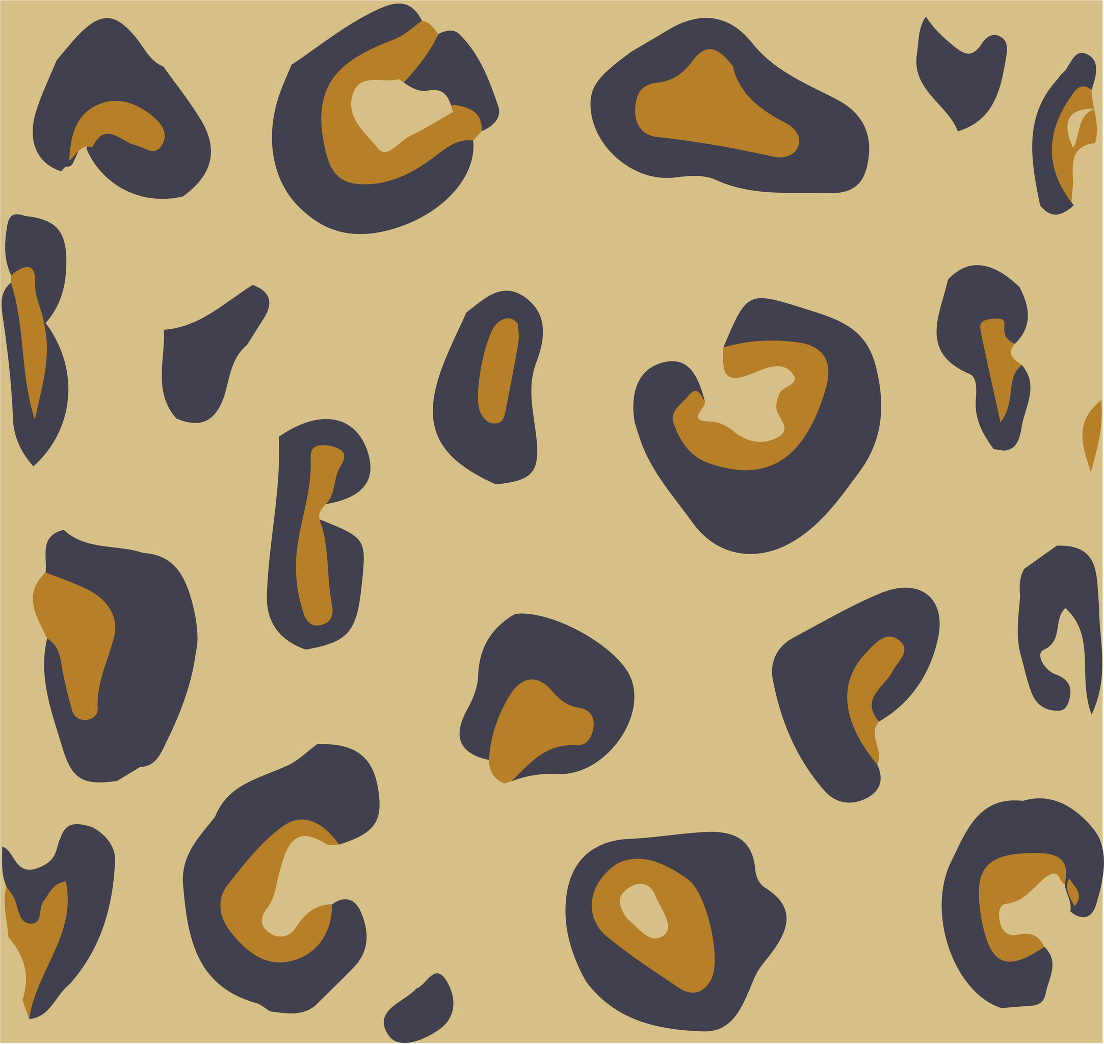 豹纹花纹元素 - 73784562t627771 - 原创作品 - 视觉