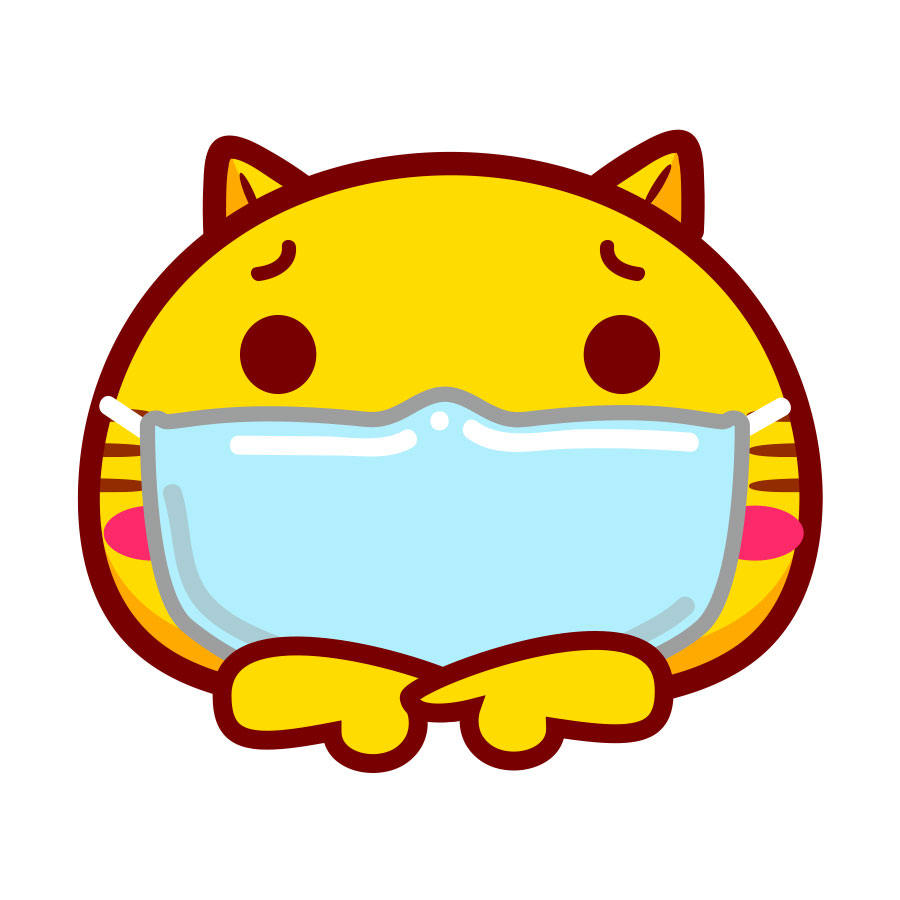 哈咪猫戴口罩表情头像