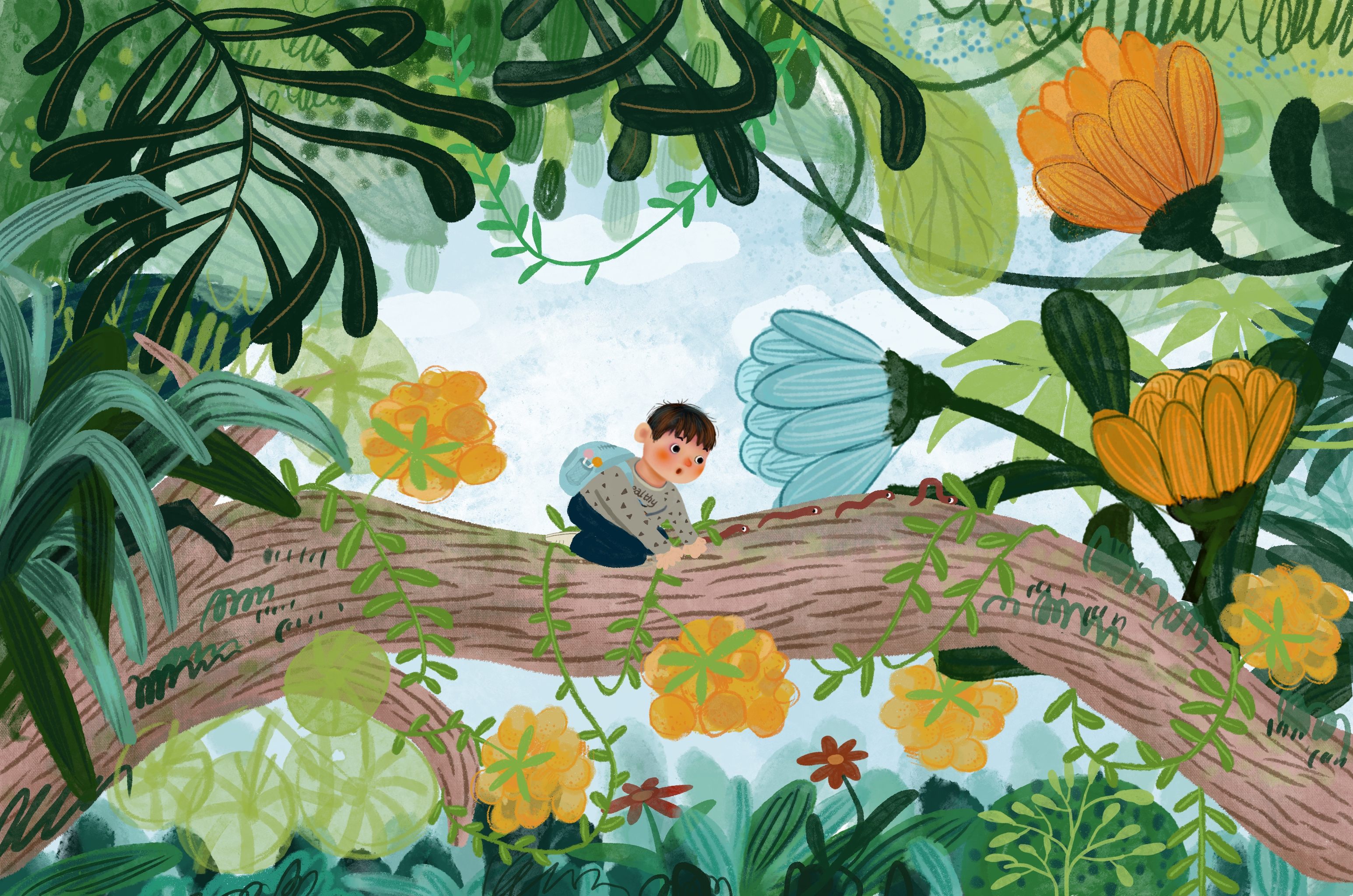 捉虫虫 - 小树树 - 原创作品 - 视觉中国(shijueme)