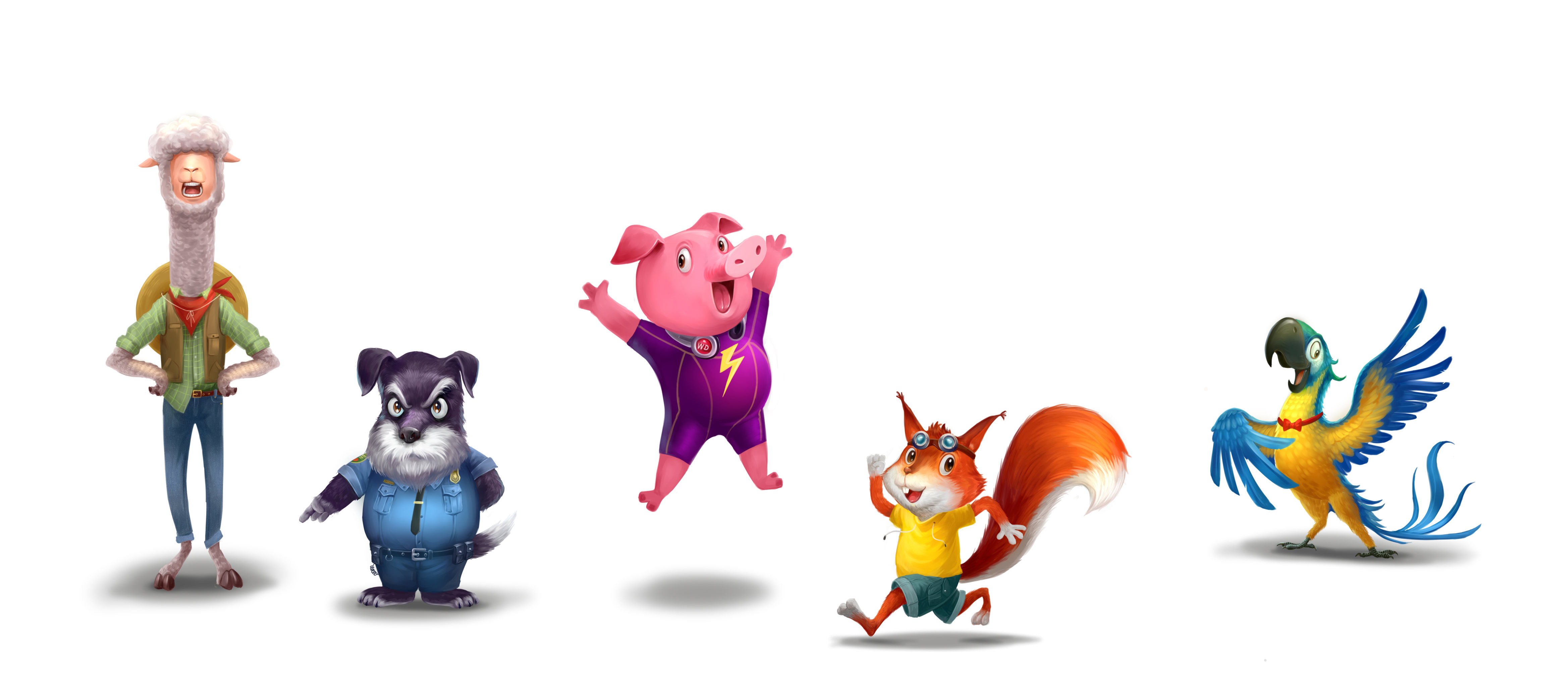 万达主题乐园动物小镇动物卡通形象设计大赛狗警长