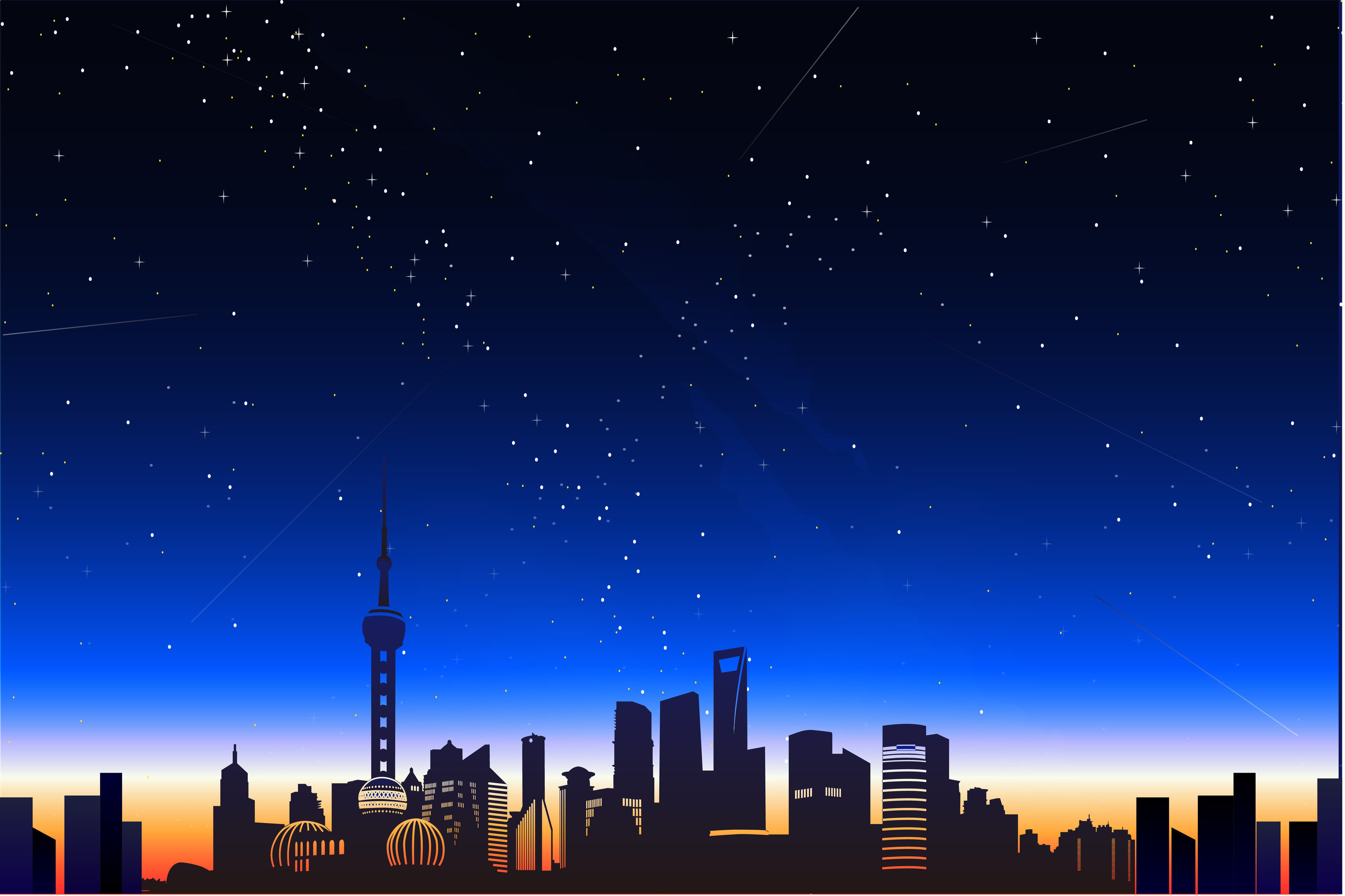 夜空下的城市图片