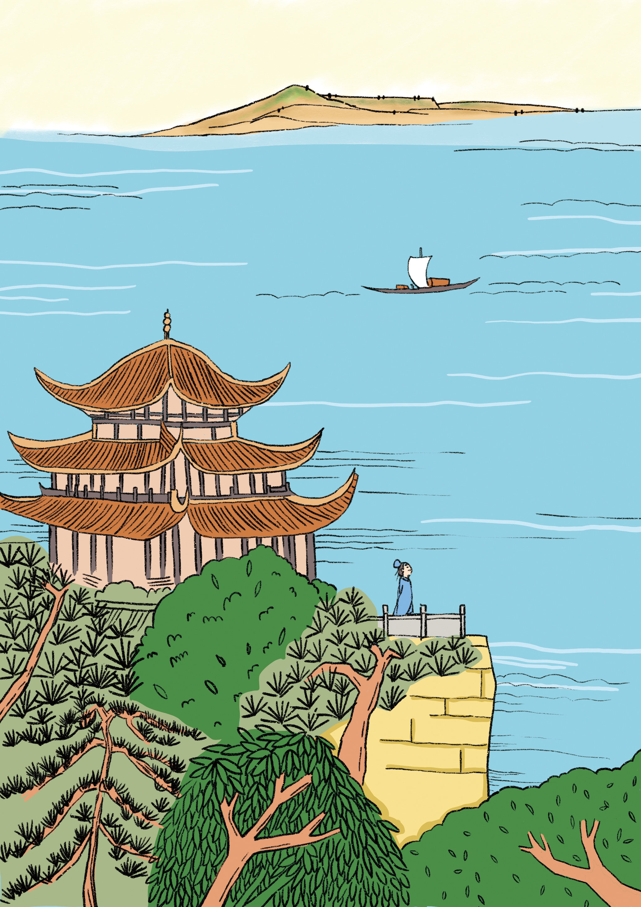 小学生古诗插画配图