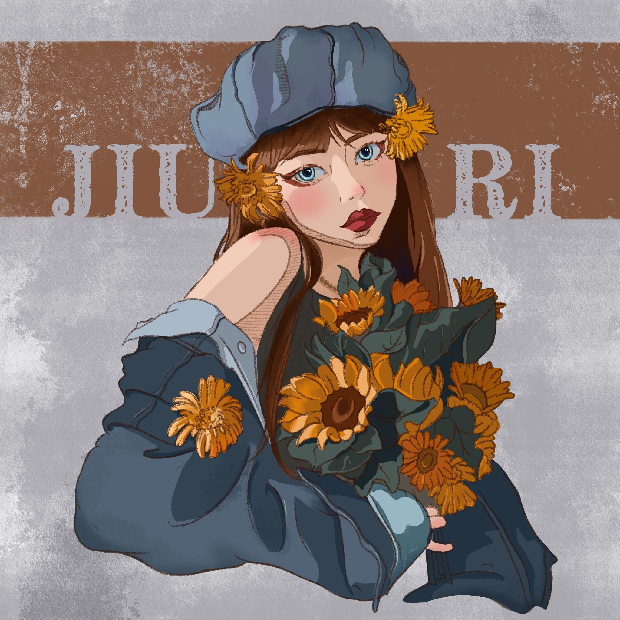 人物风景创意插画