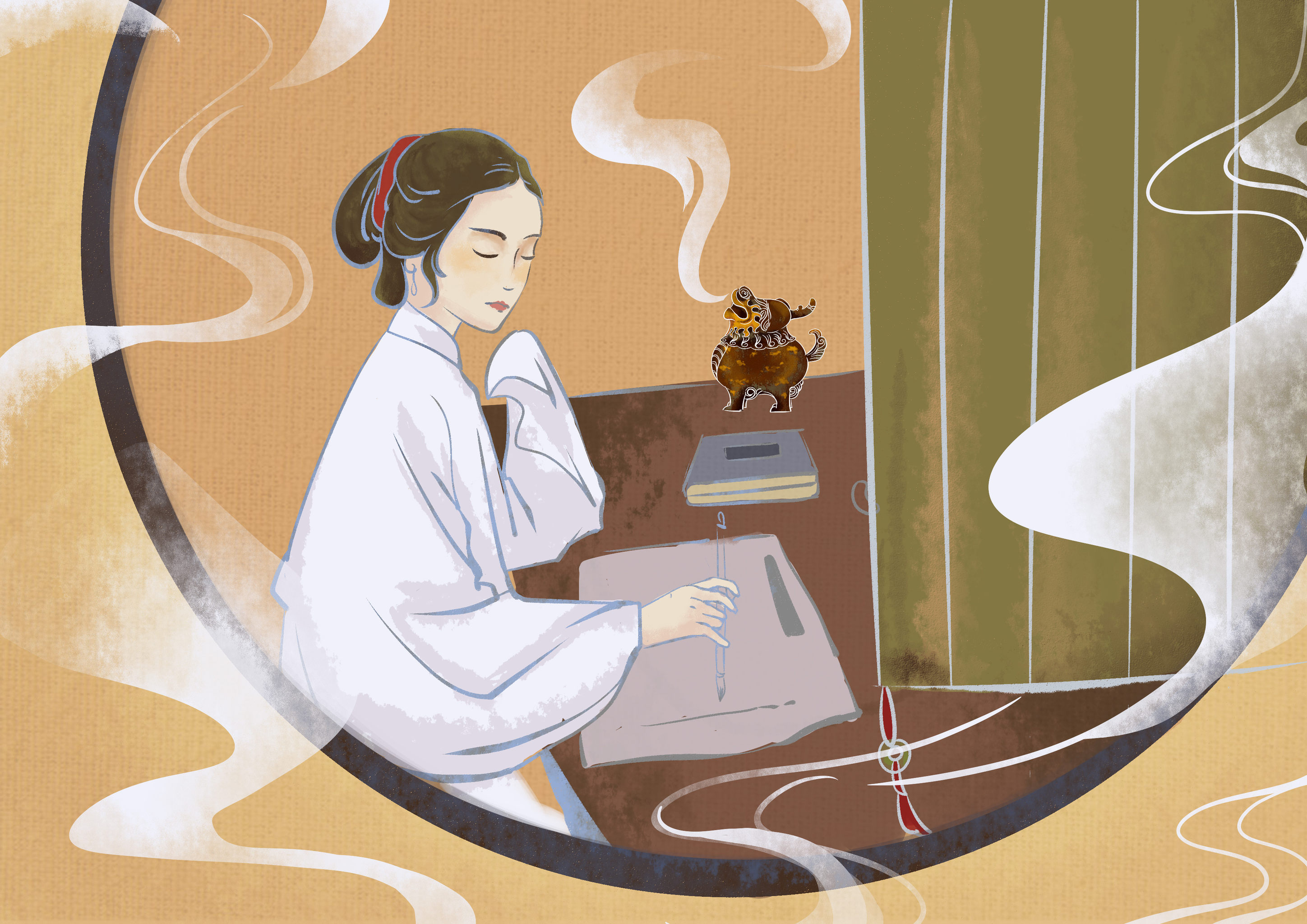 薄雾浓云愁永洲,瑞脑消金兽