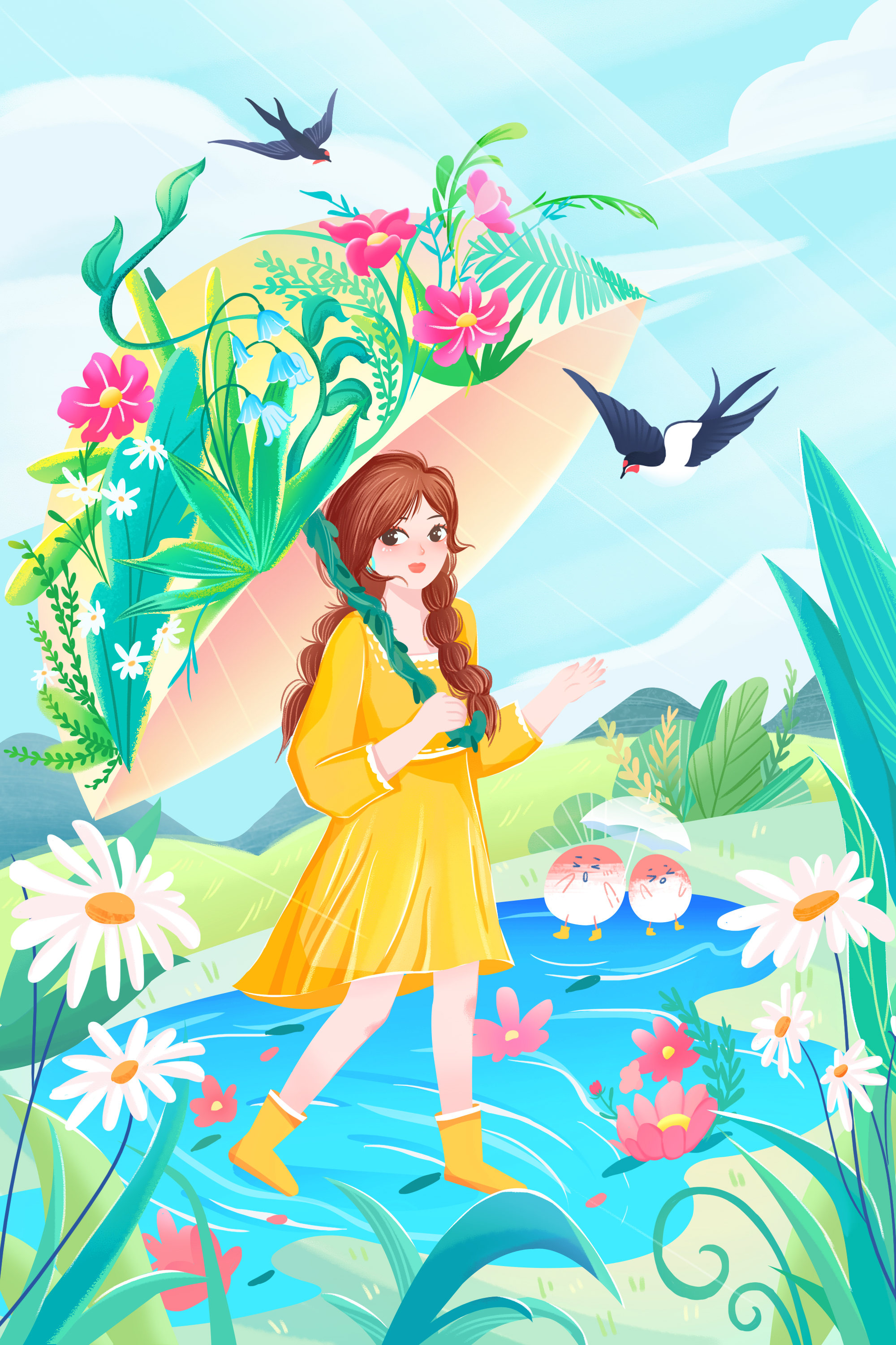 节气之谷雨插画