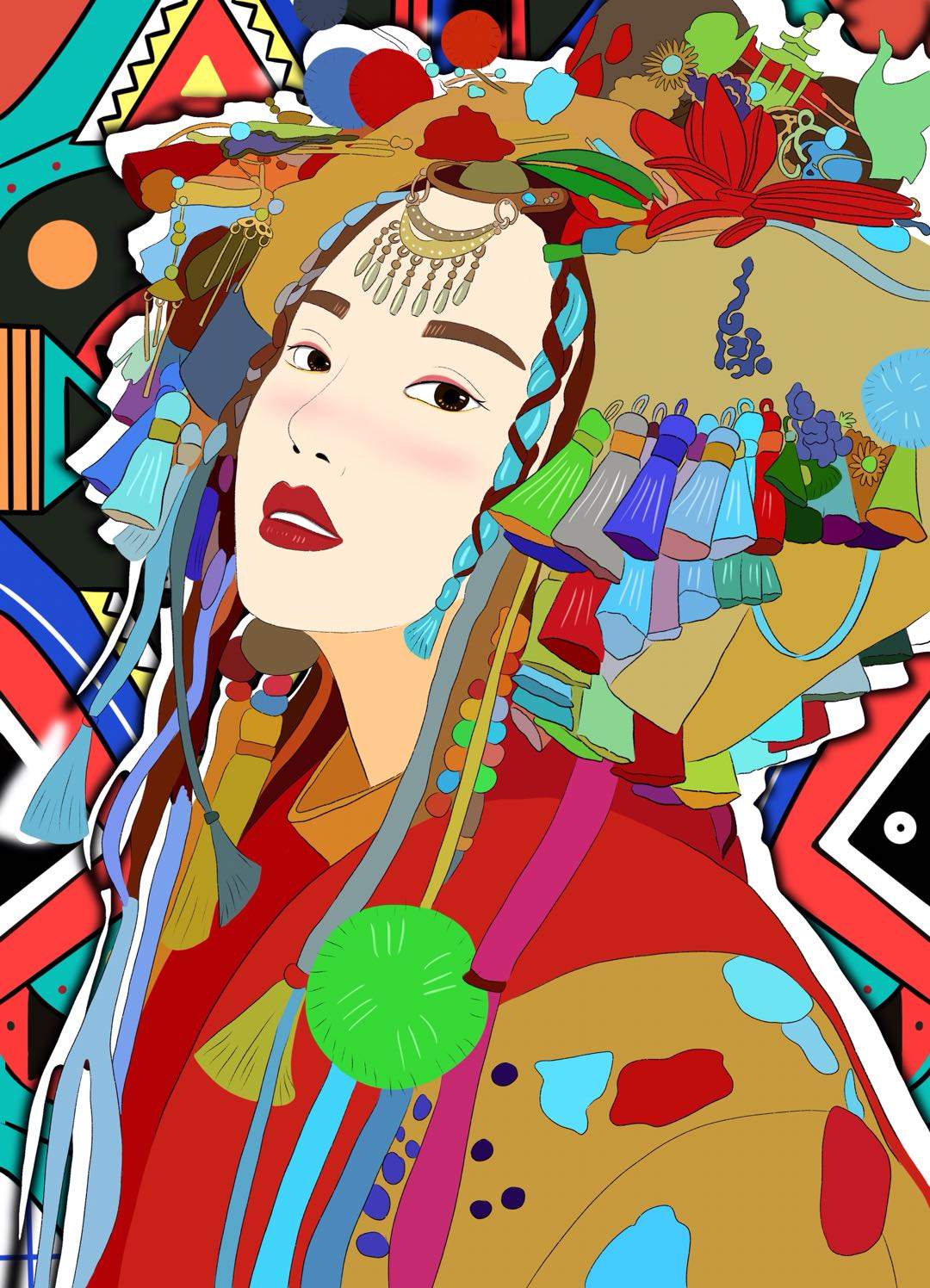 写实风手绘插画人物18