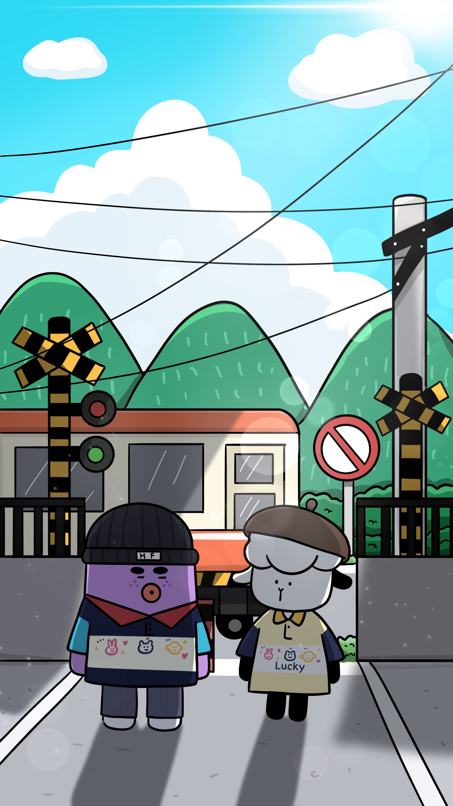 ip形象hello friends系列插画