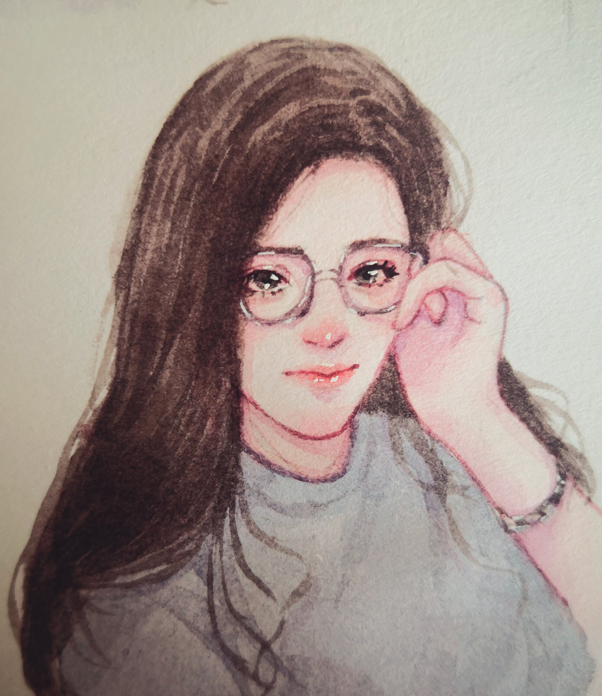 手绘水彩头像照片转真人手绘